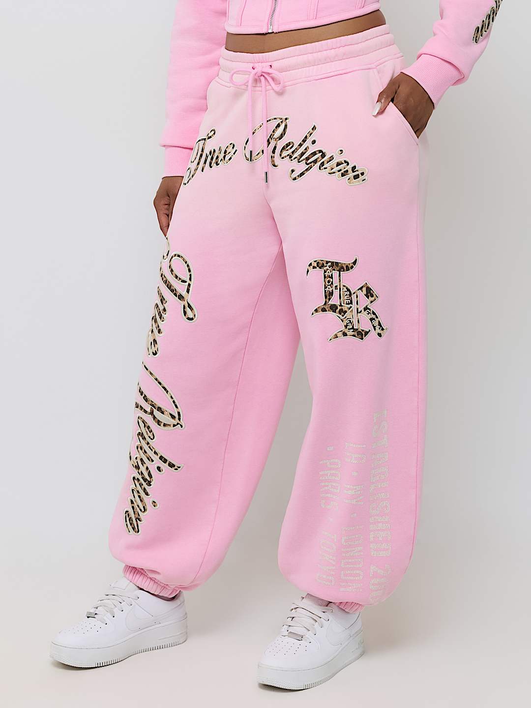 APPLIQU&Eacute; WASHED BAGGY JOGGER
