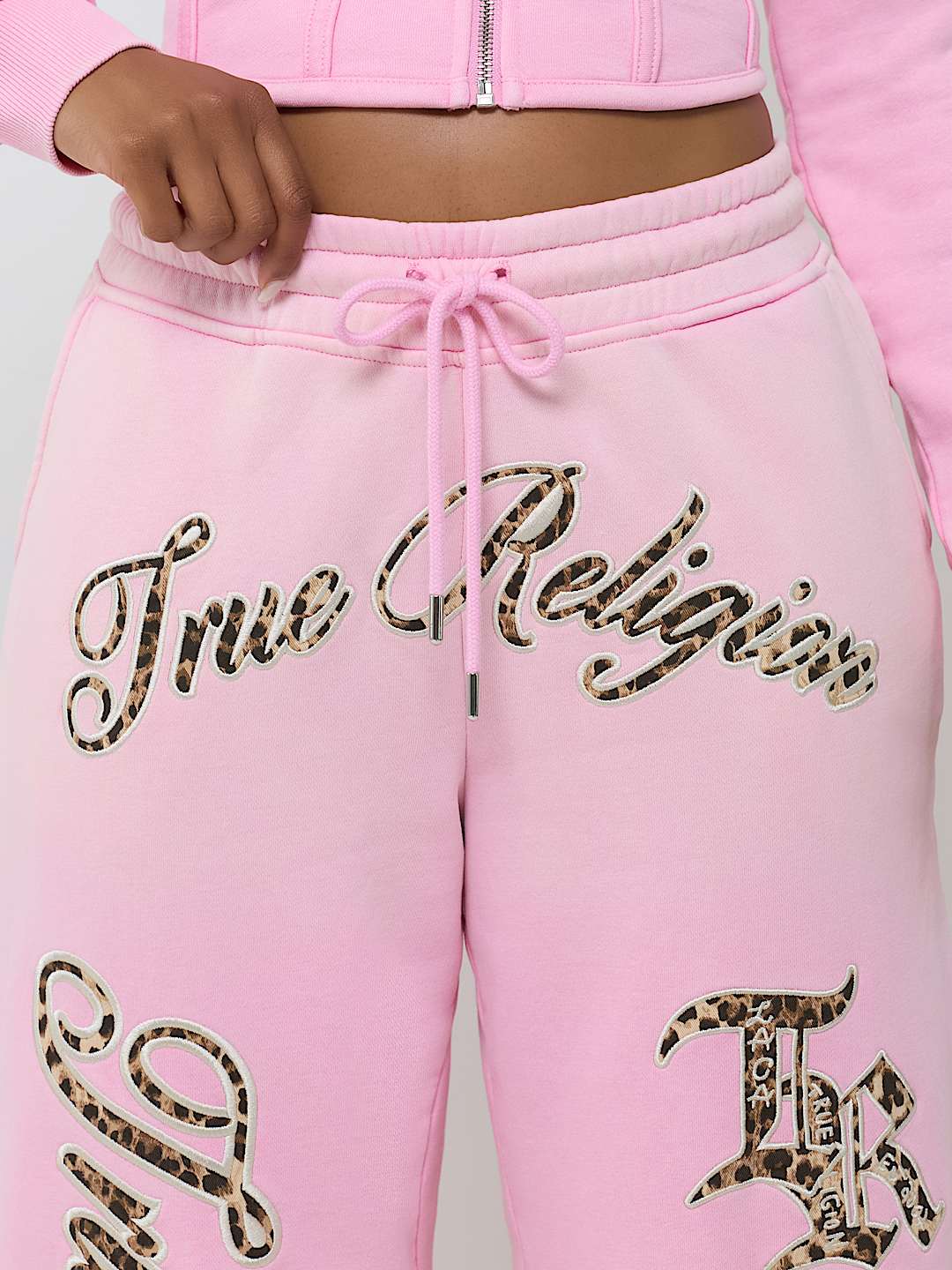 APPLIQU&Eacute; WASHED BAGGY JOGGER