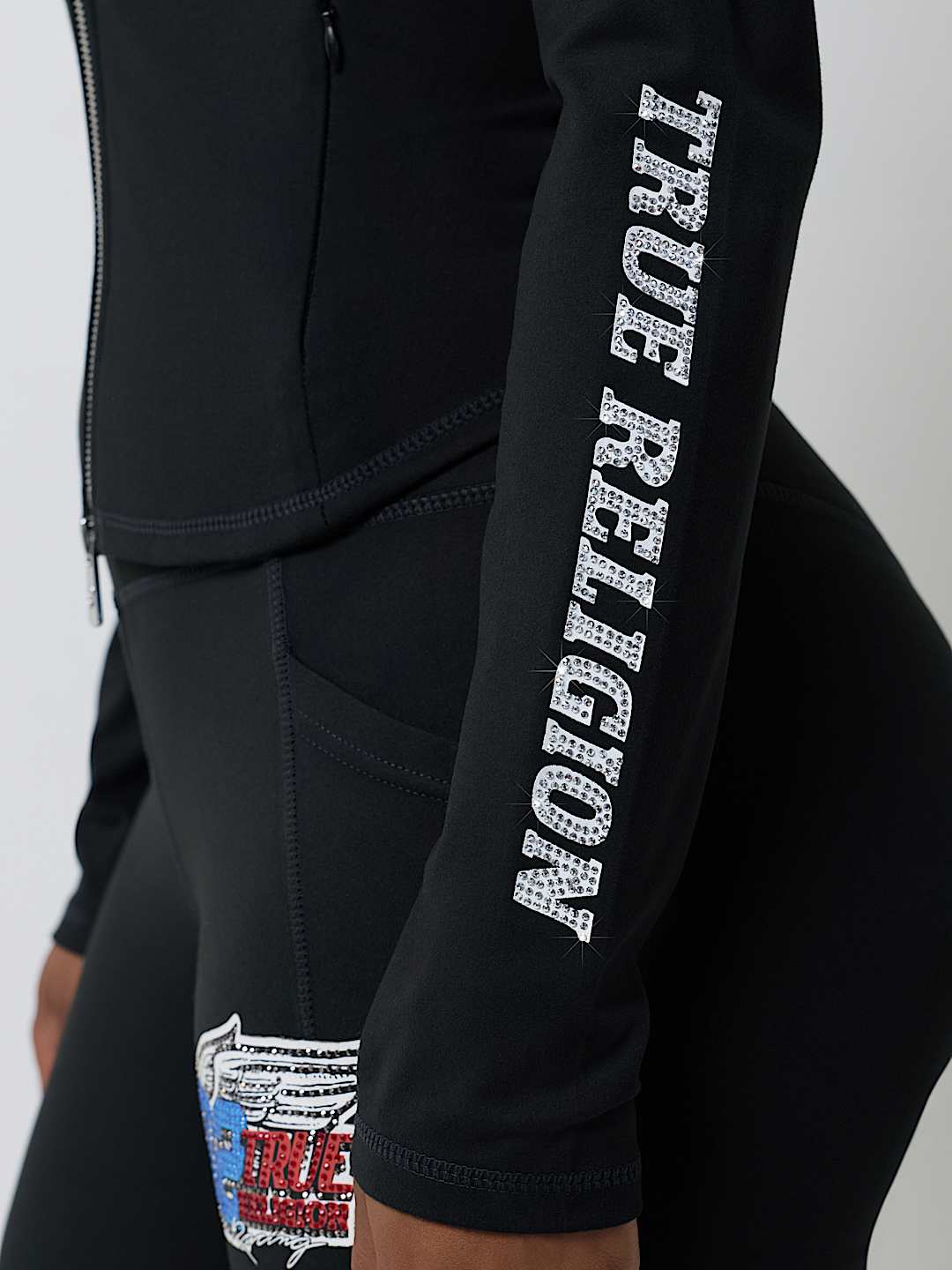 CRYSTAL SPORTY CONTOUR ZIP JACKET