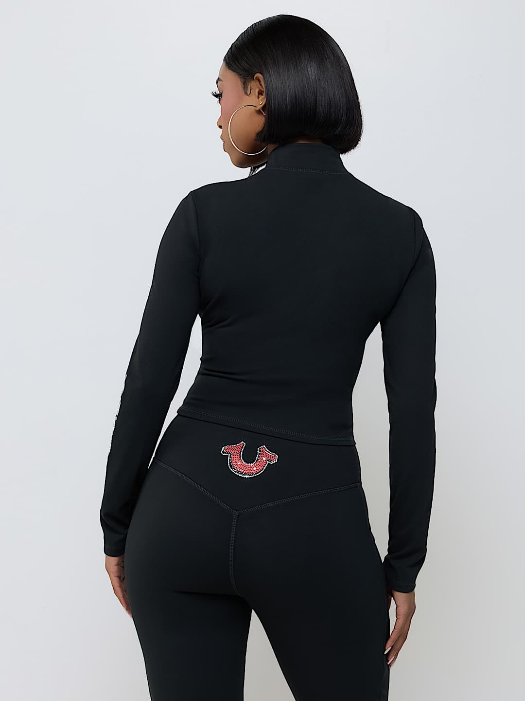 CRYSTAL SPORTY CONTOUR ZIP JACKET