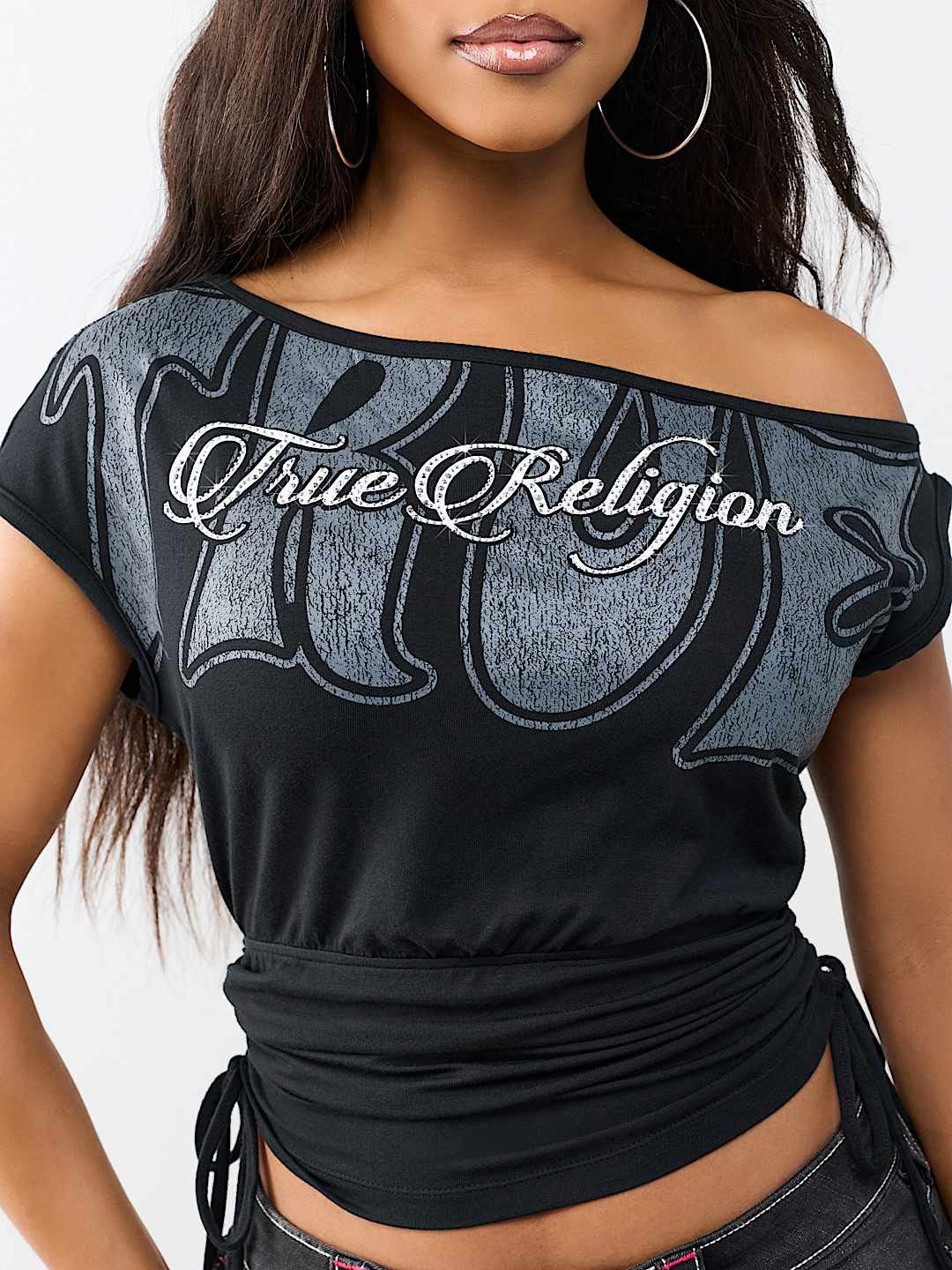 ONE-SHOULDER RUCHED TOP
