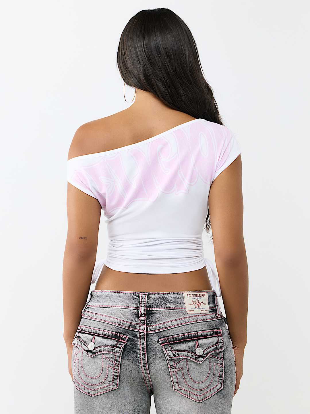 ONE-SHOULDER RUCHED TOP