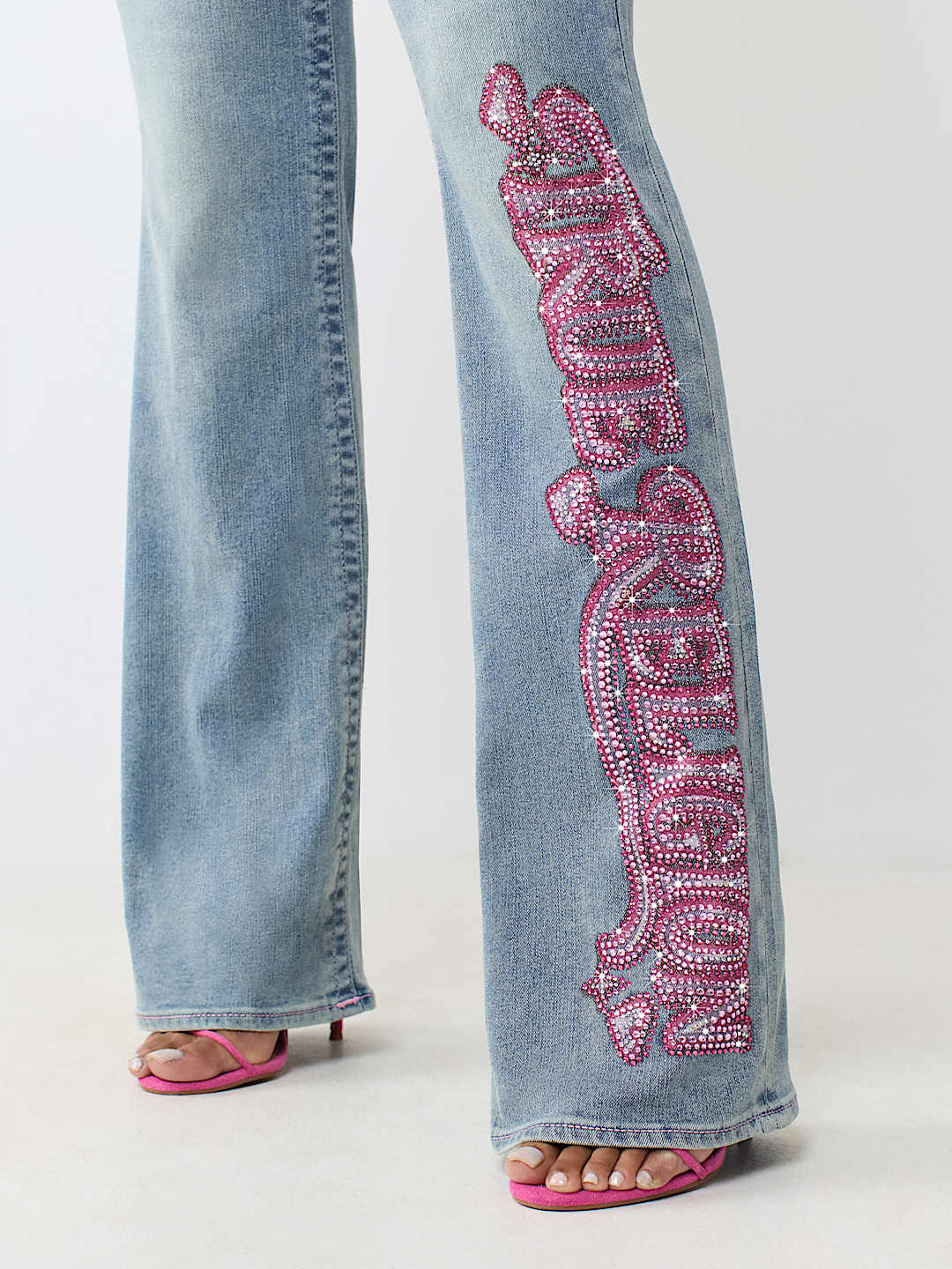 BECCA MID RISE CRYSTAL BOOTCUT JEAN