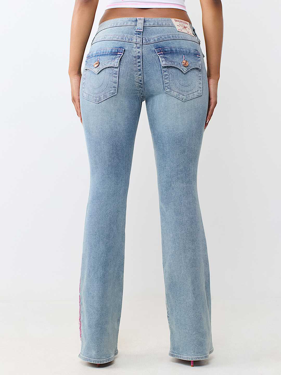 BECCA MID RISE CRYSTAL BOOTCUT JEAN