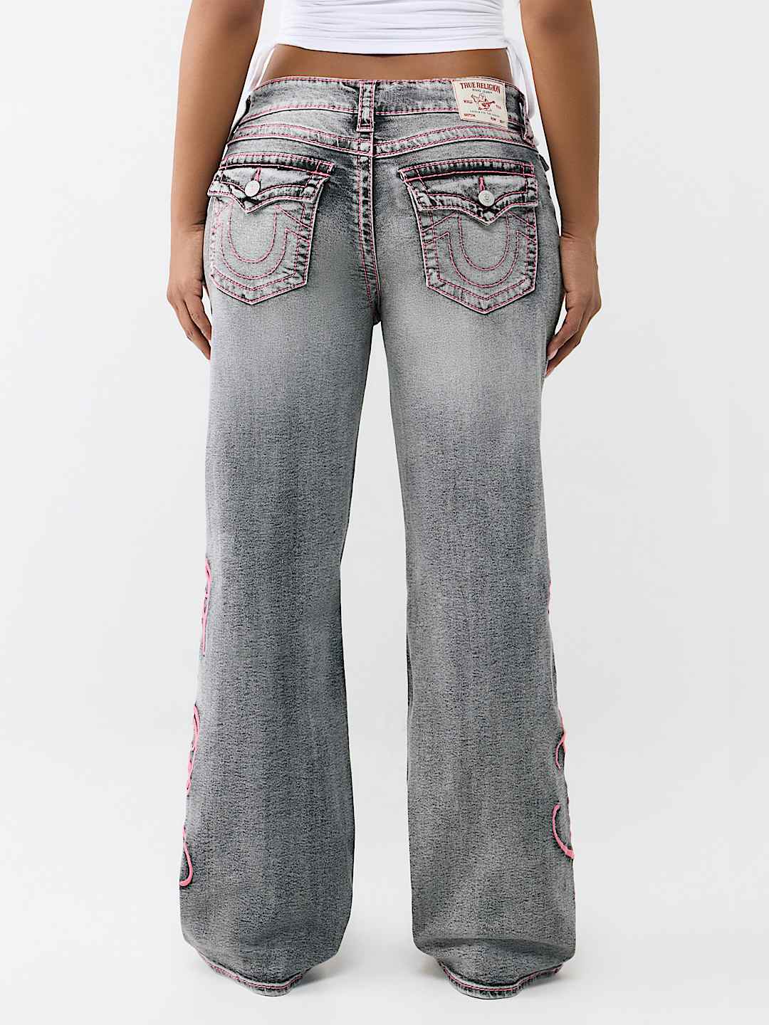 BOBBI MID RISE  BIG T SCRIPT FLAP BAGGY JEAN, image 5