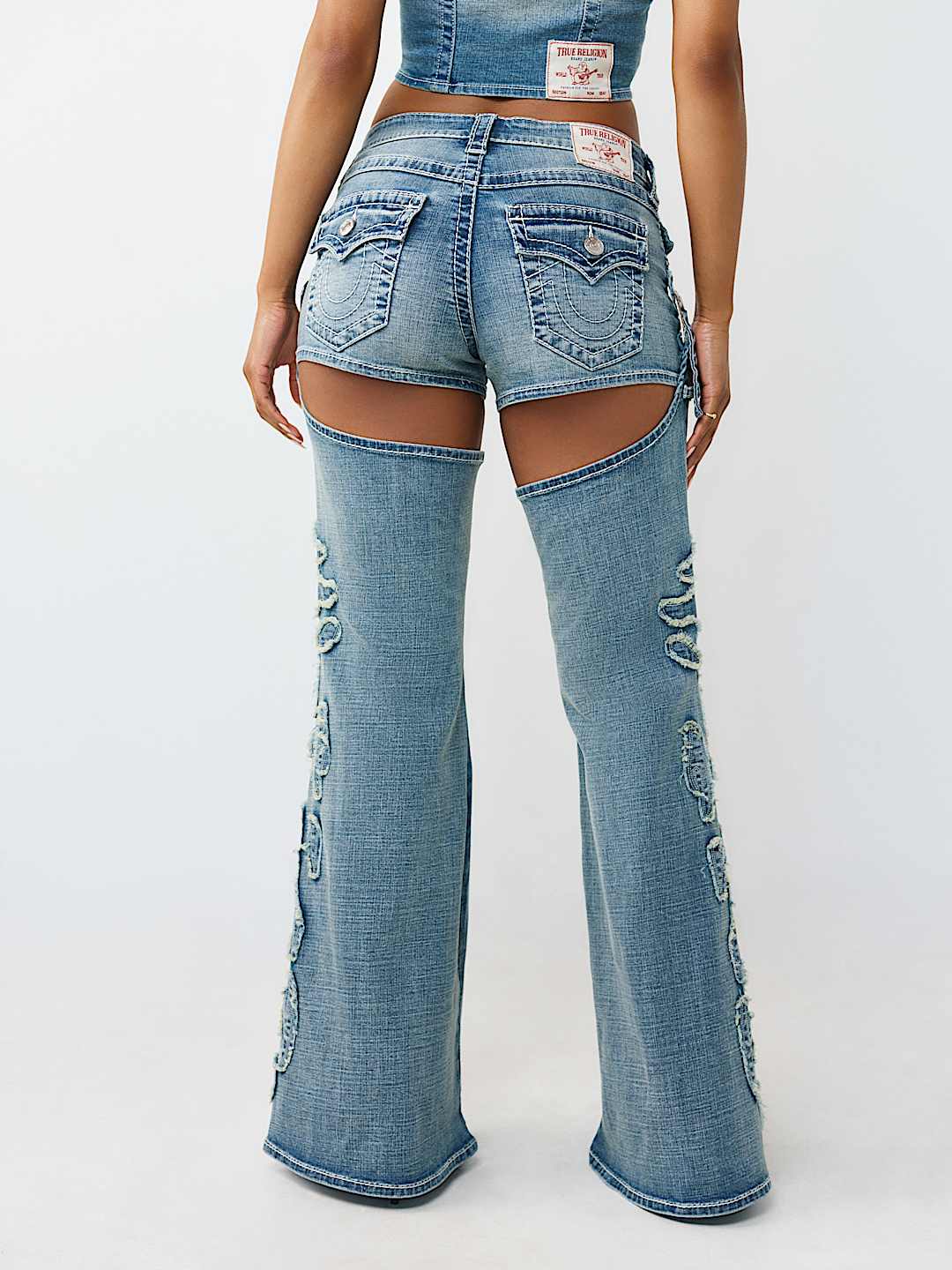 WESTERN BIG T RELAXED CHAP FLARE JEAN, image 3