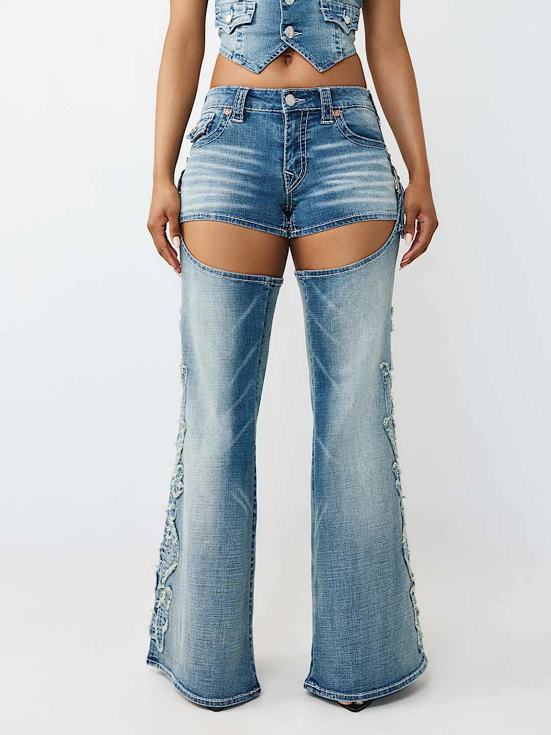 WESTERN BIG T RELAXED CHAP FLARE JEAN, image 6