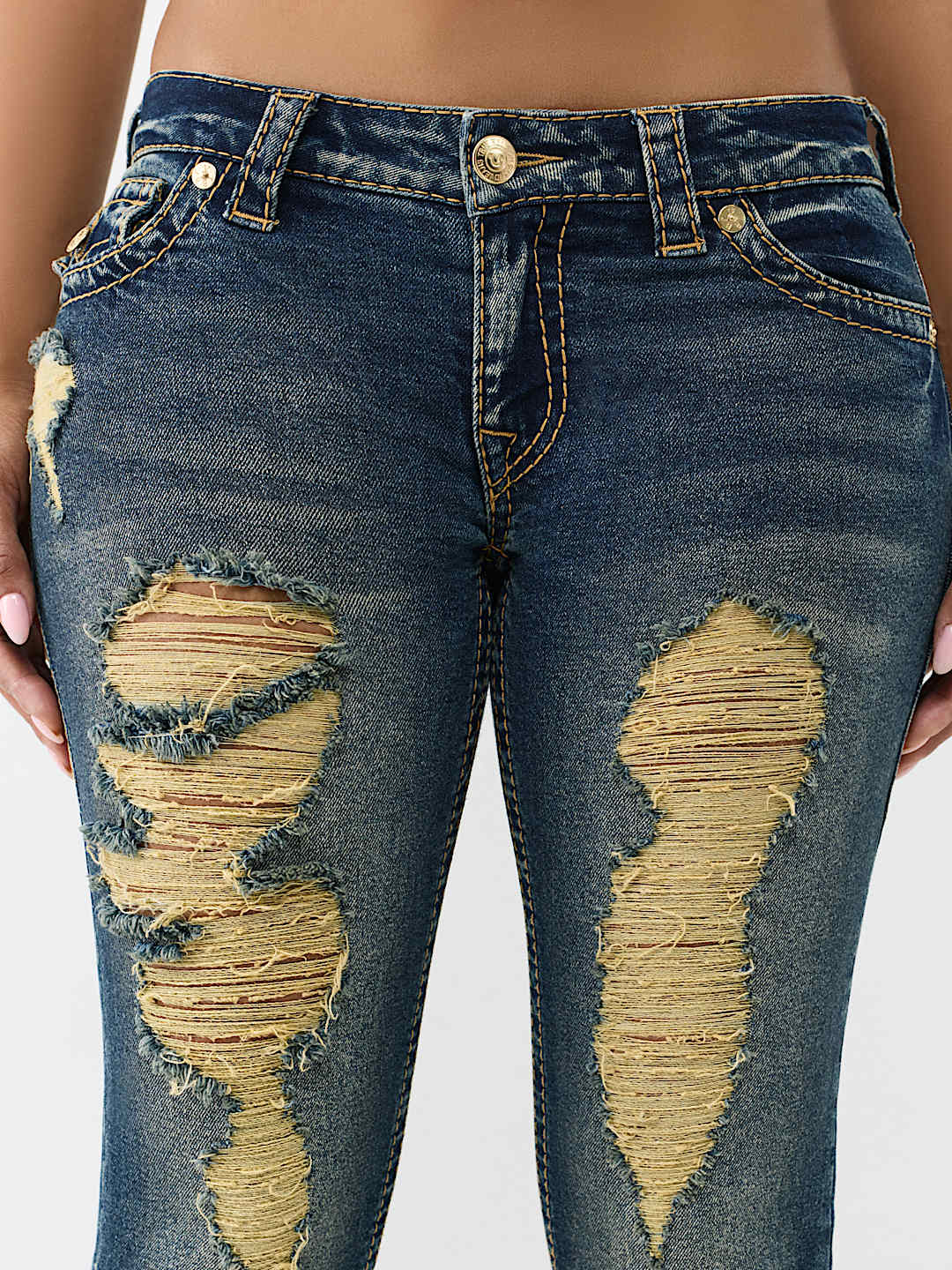 JOEY LOW RISE BIG T FLAP FLARE JEAN, image 4