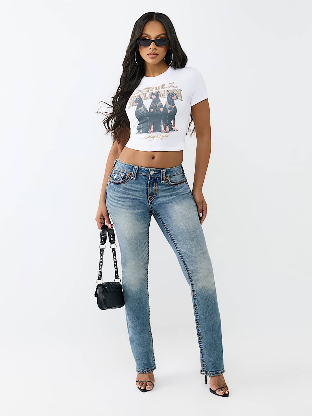 BILLIE MID RISE SUPER T APPLIQU&Eacute; FLAP STRAIGHT JEAN, image 3