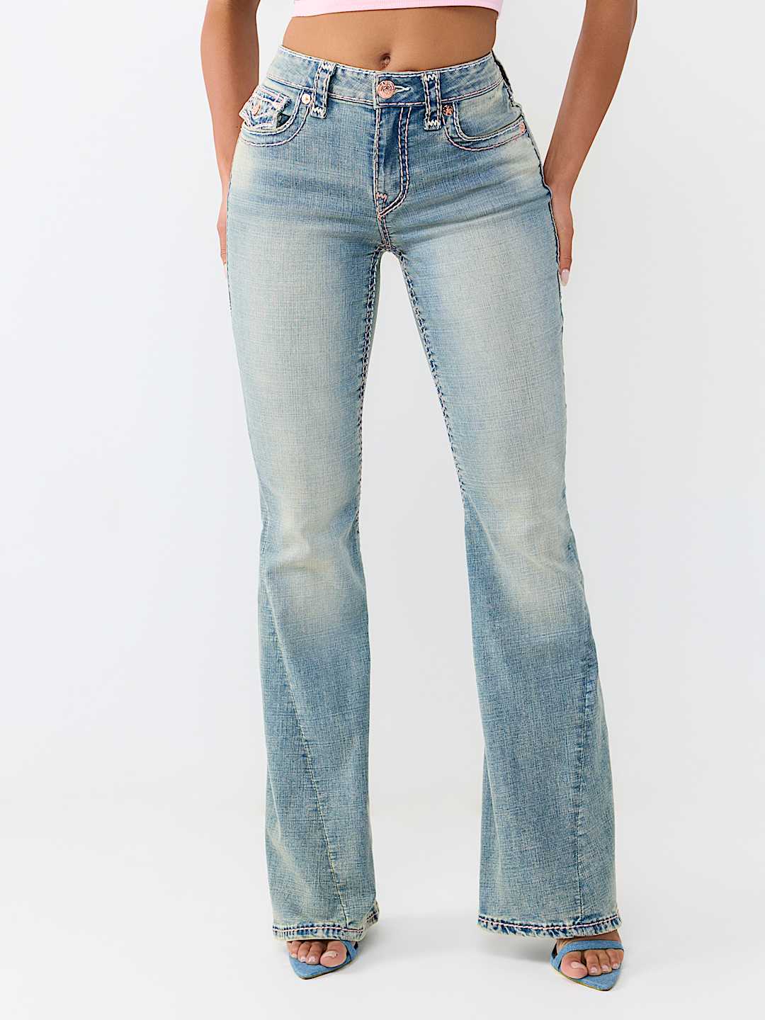 JOEY MID RISE SUPER T FLAP FLARE JEAN