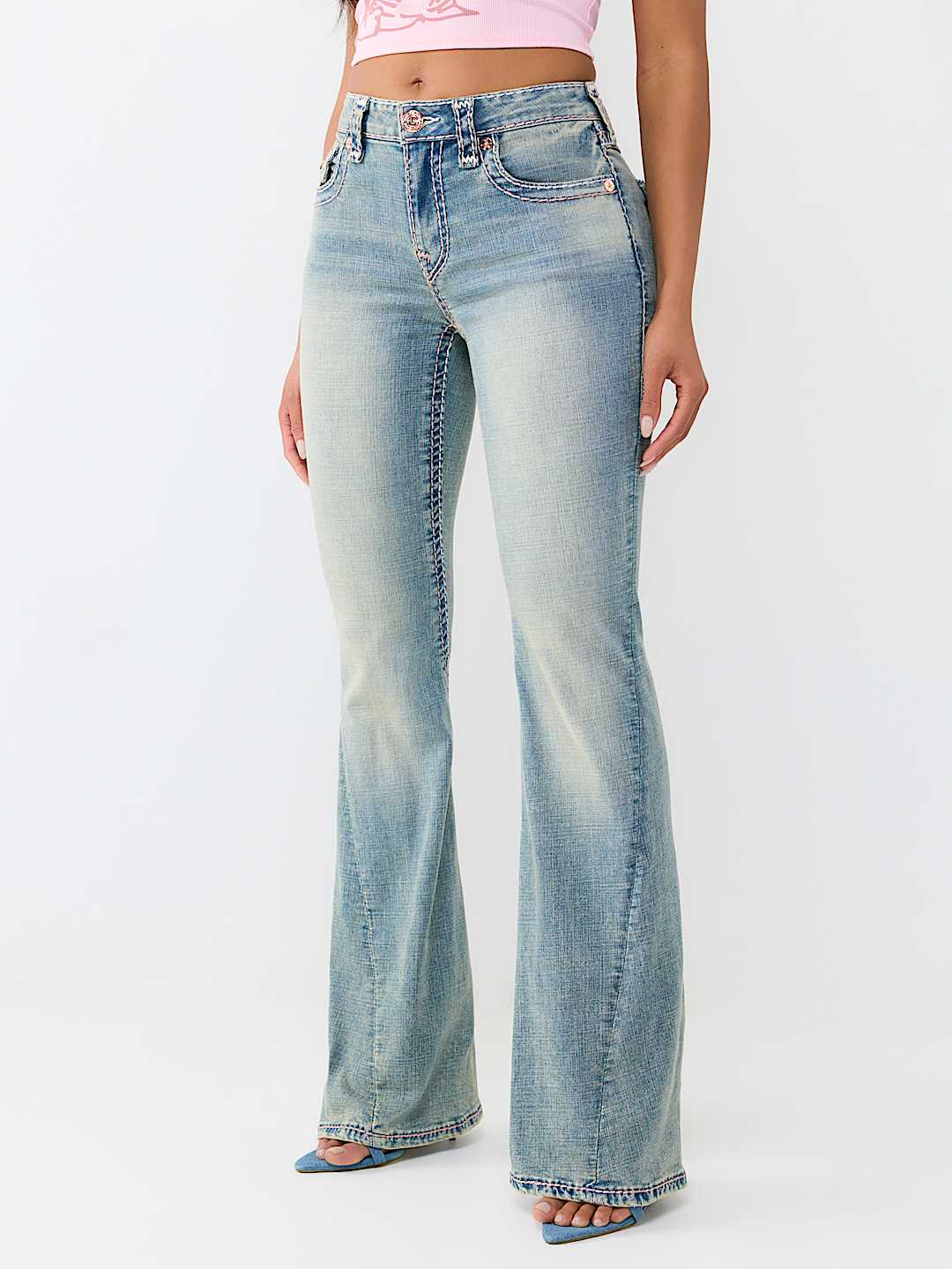 JOEY MID RISE SUPER T FLAP FLARE JEAN