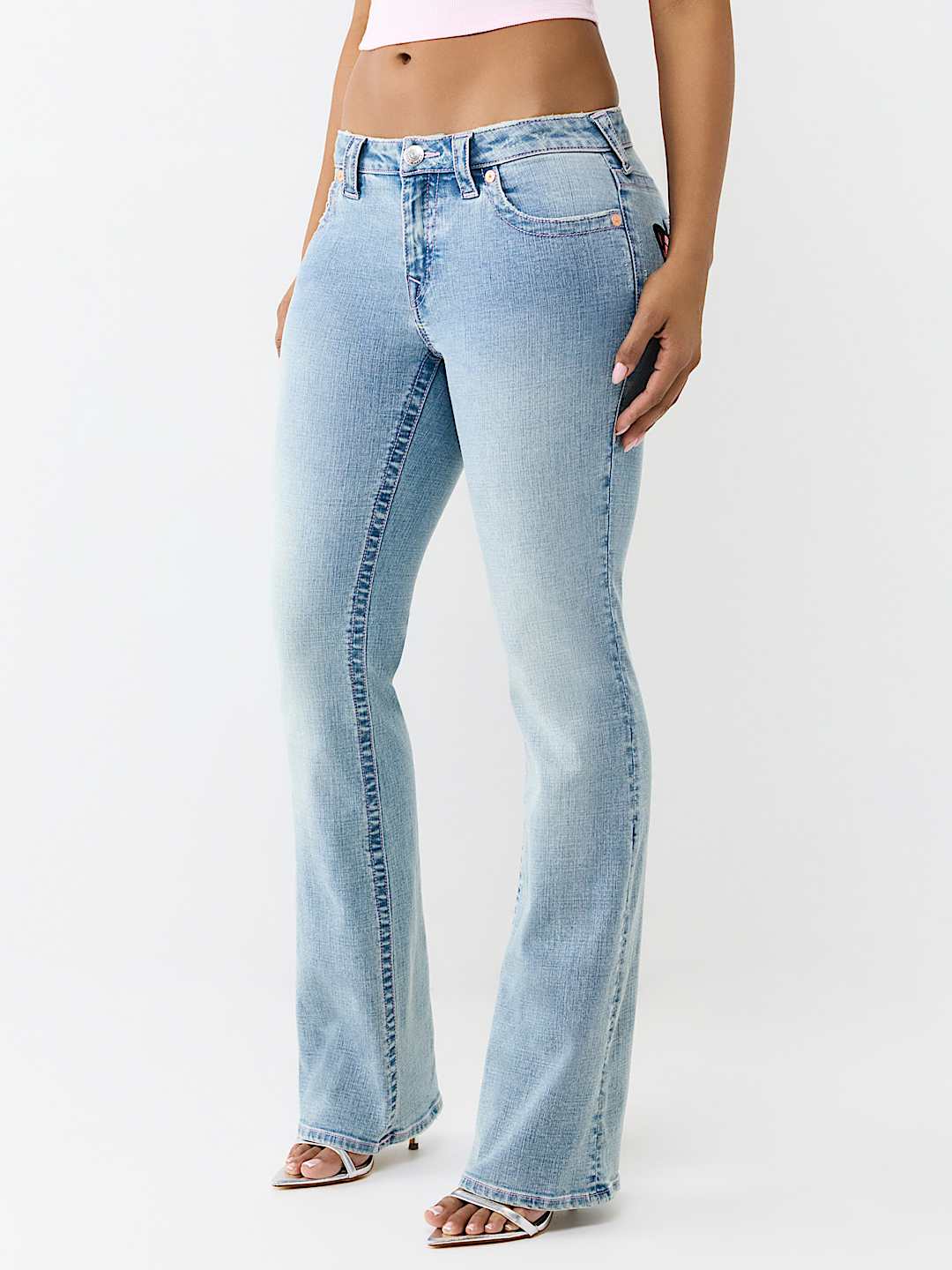 BECCA MID RISE BUTTERFLY BOOTCUT JEAN, image 4