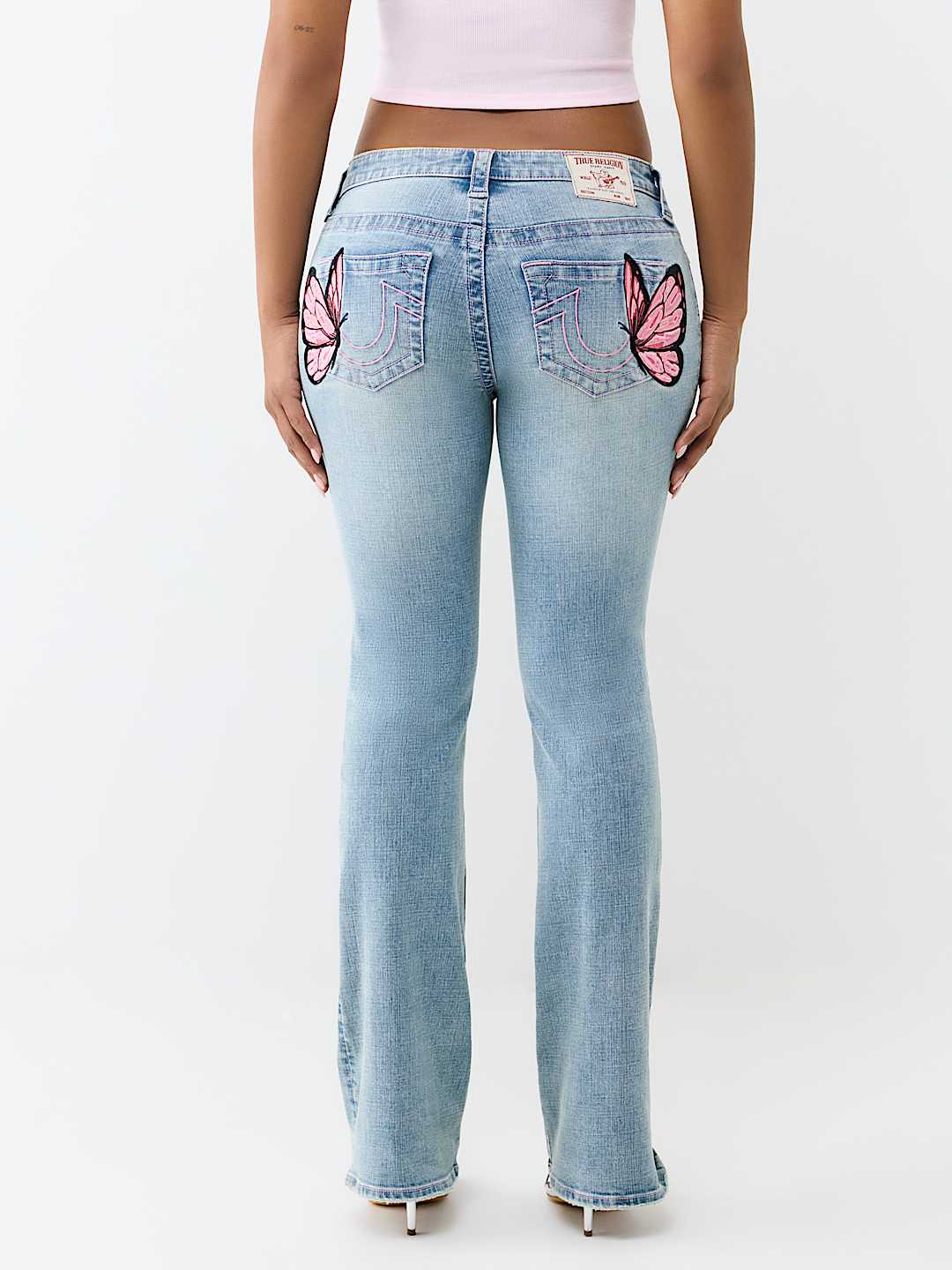 BECCA MID RISE BUTTERFLY BOOTCUT JEAN, image 5