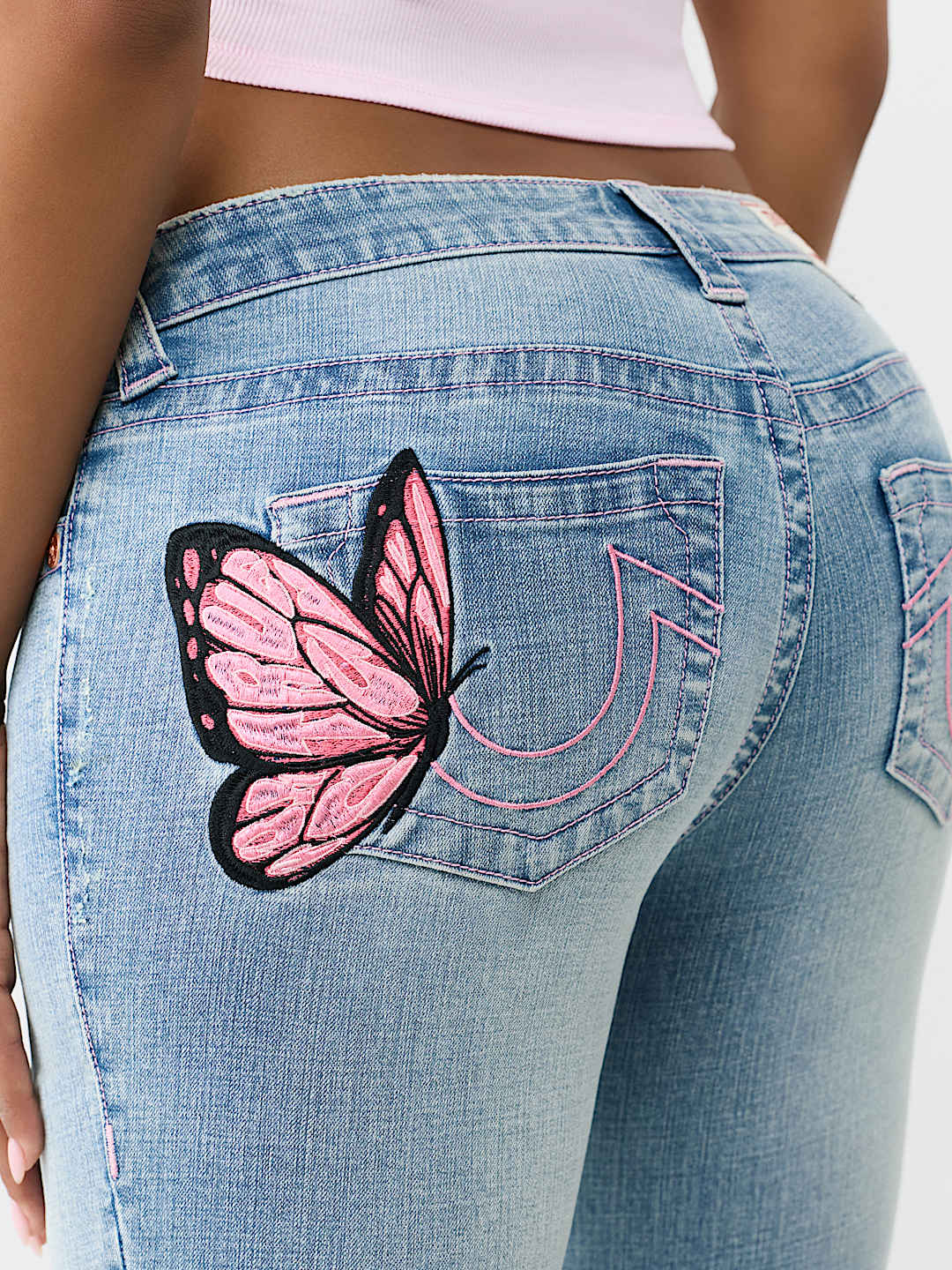BECCA MID RISE BUTTERFLY BOOTCUT JEAN, image 1
