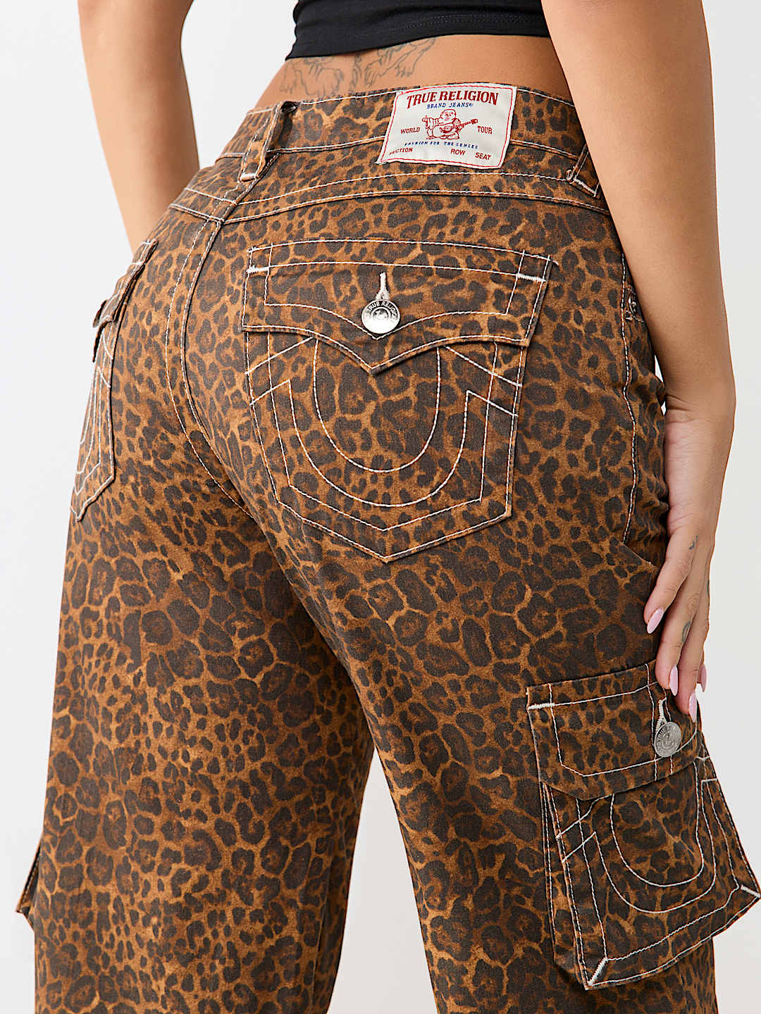 LEOPARD CARGO CURVY CAPRI