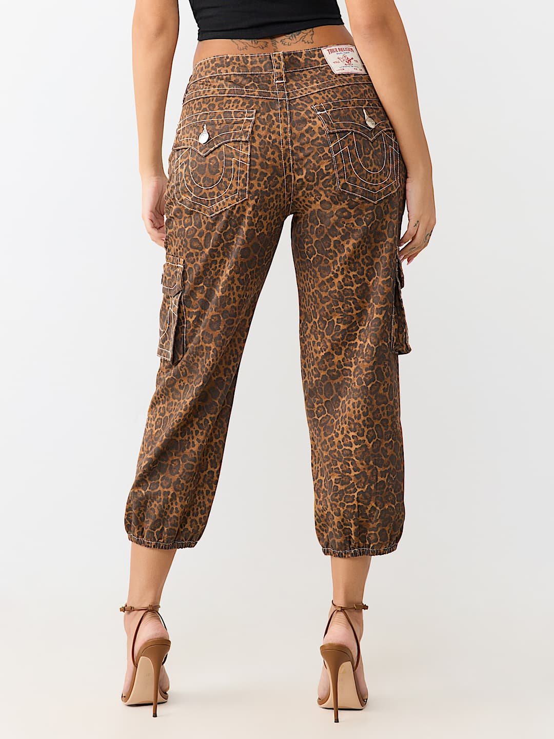 LEOPARD CARGO CURVY CAPRI