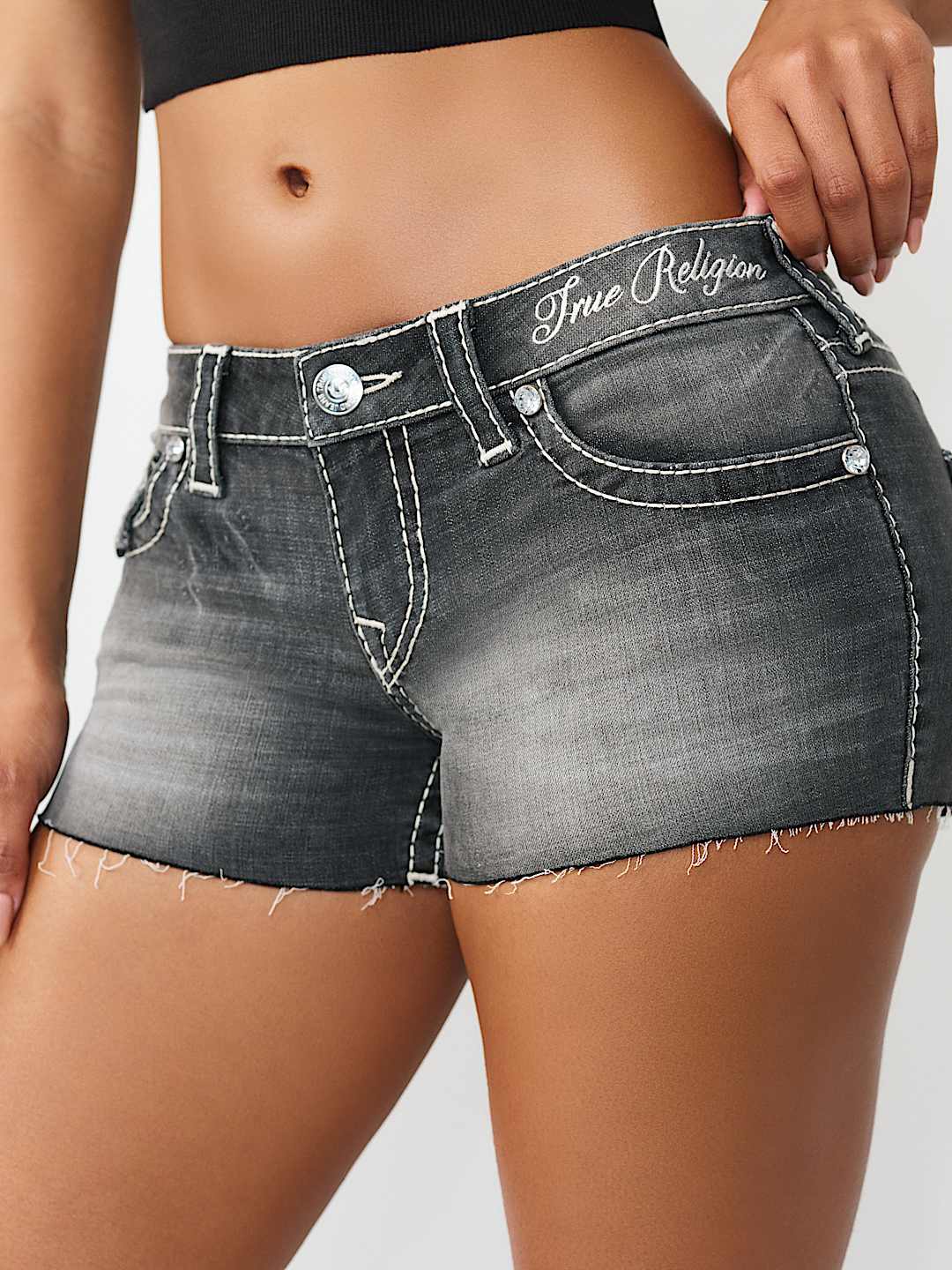 JOEY LOW RISE WINGED BIG T FLAP SHORT, image 2