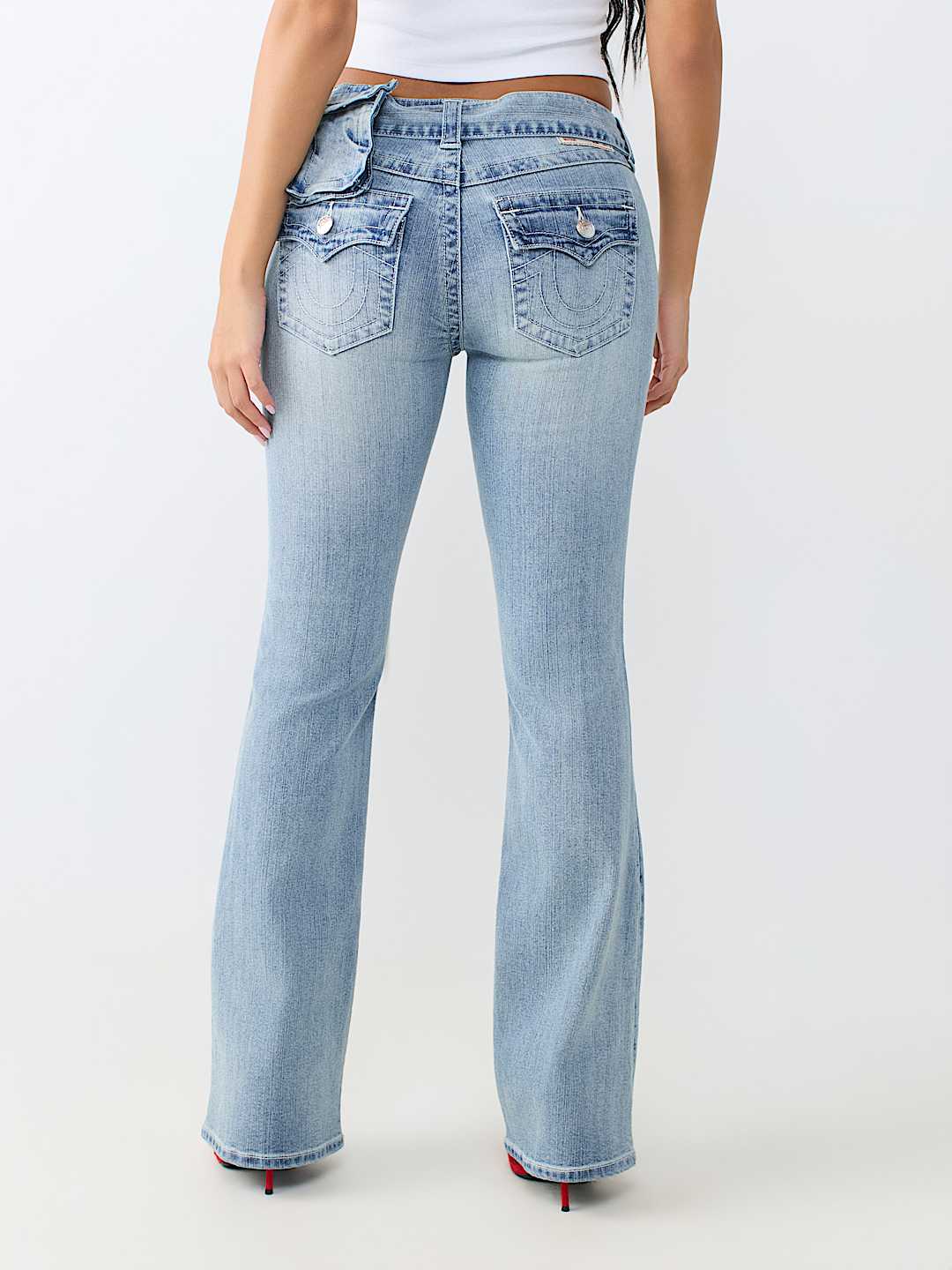 BECCA CARGO BELT FLAP BOOTCUT JEAN