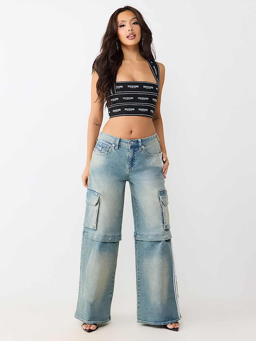 JESSIE MID RISE DETACHABLE SUPER BAGGY CARGO JORT