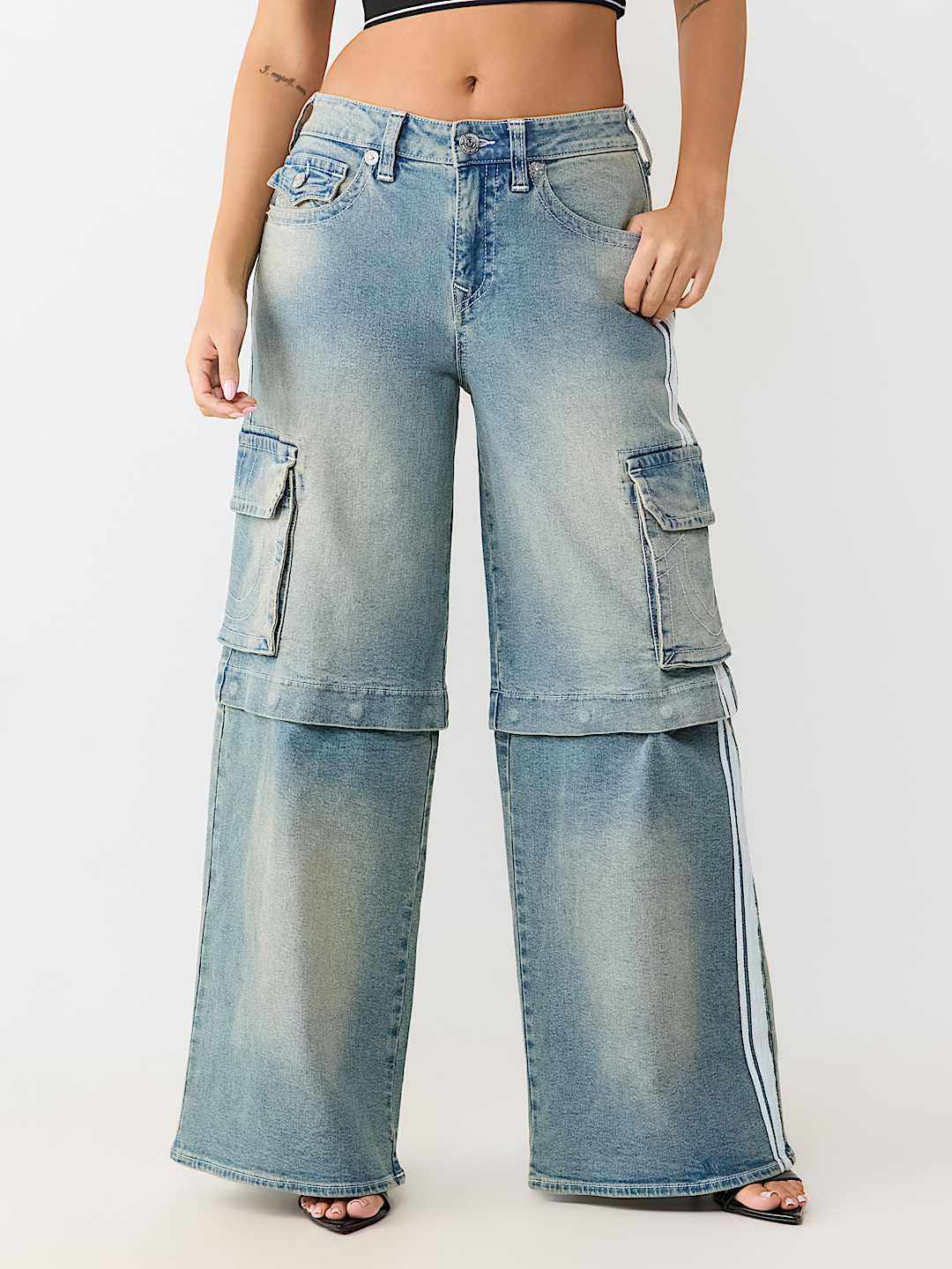 JESSIE MID RISE DETACHABLE SUPER BAGGY CARGO JORT