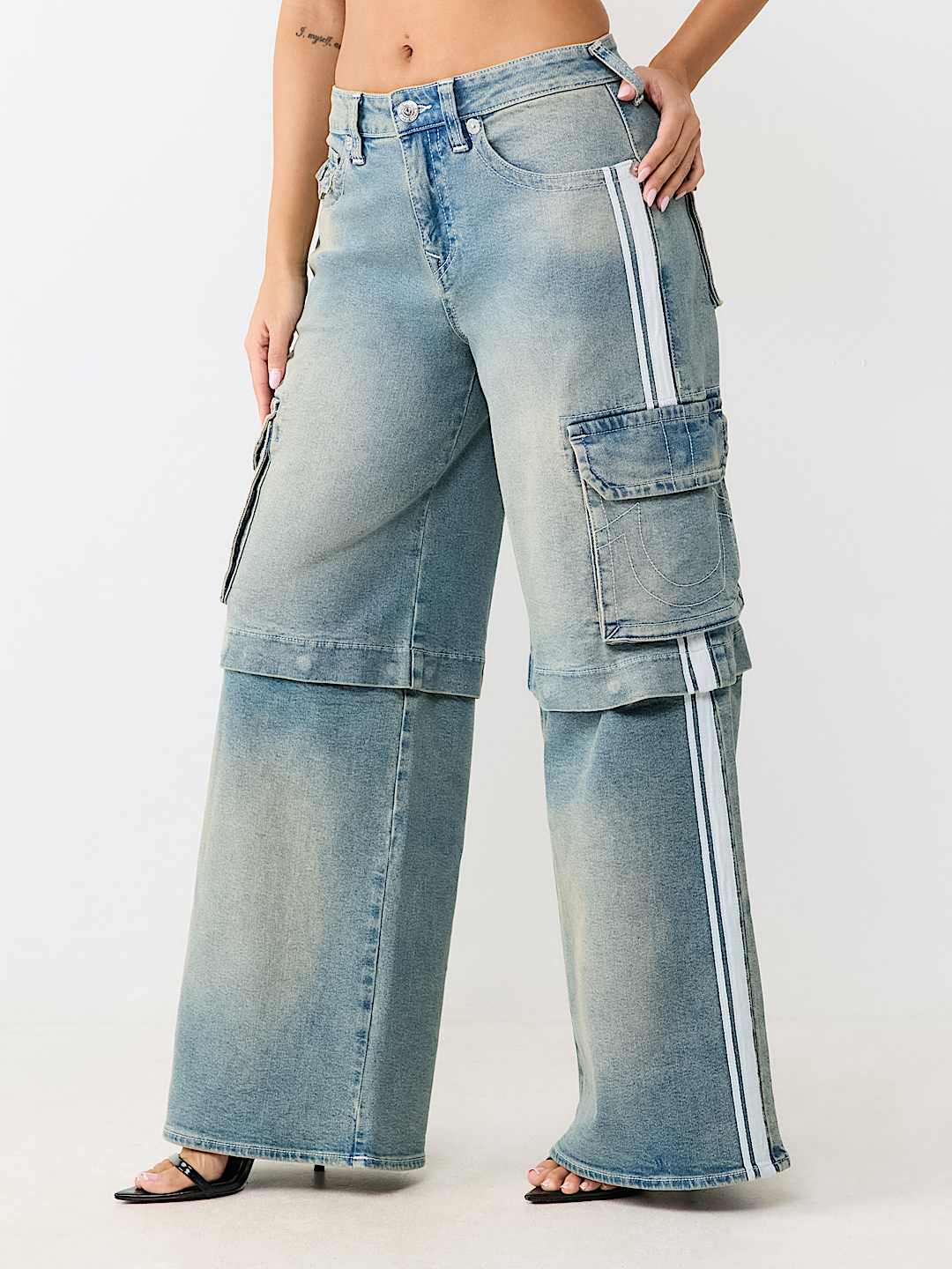 JESSIE MID RISE DETACHABLE SUPER BAGGY CARGO JORT