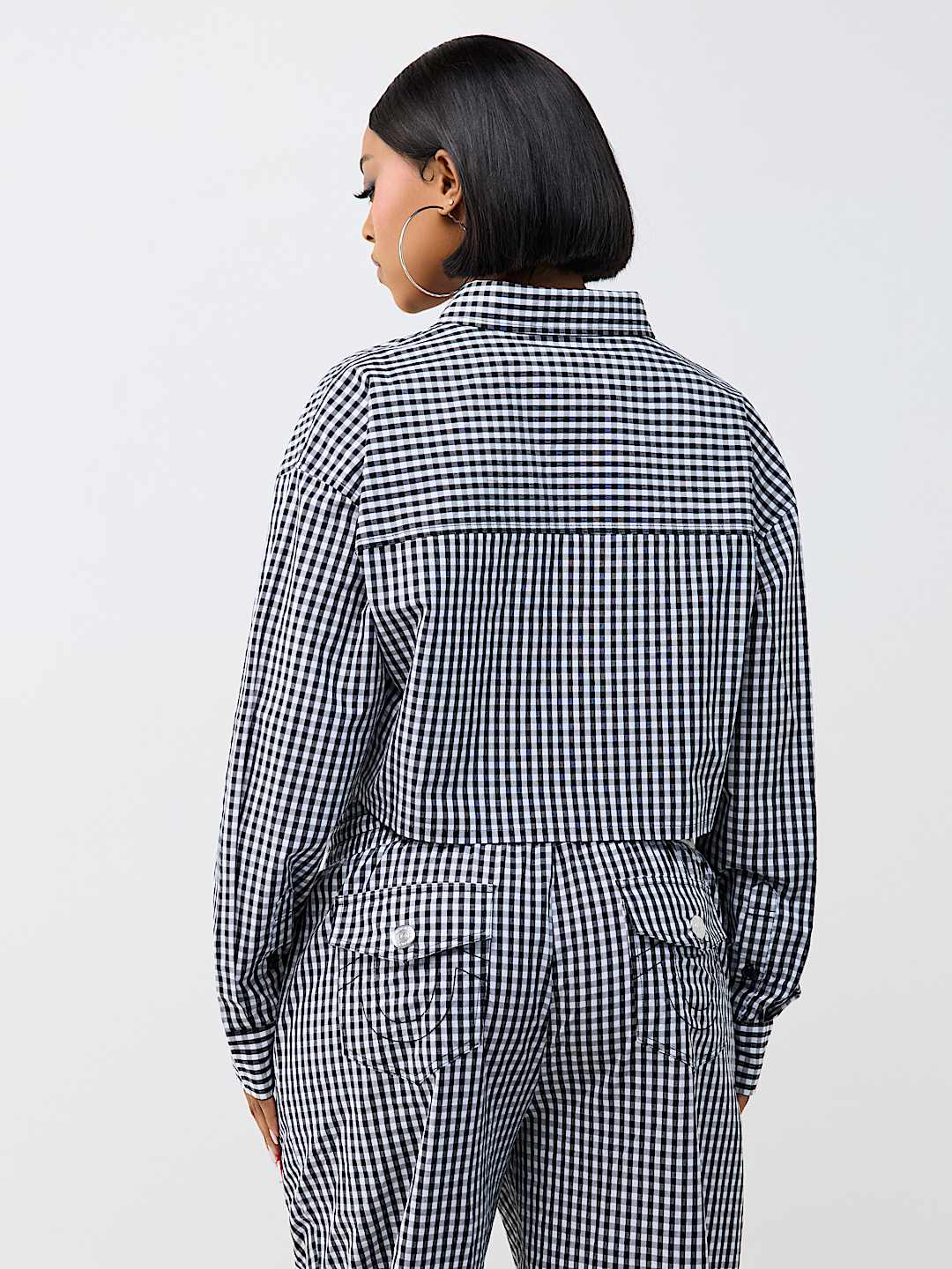 RELAXED GINGHAM LONG SLEEVE SHIRT