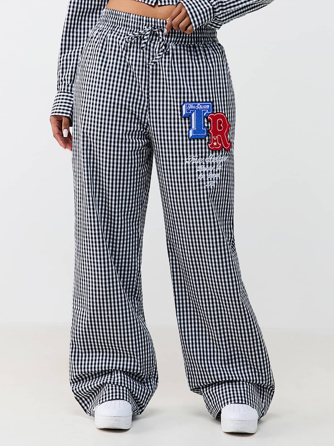PATCH GINGHAM LOUNGE PANT