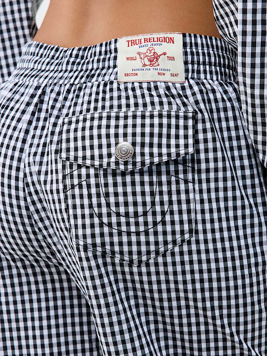 PATCH GINGHAM LOUNGE PANT