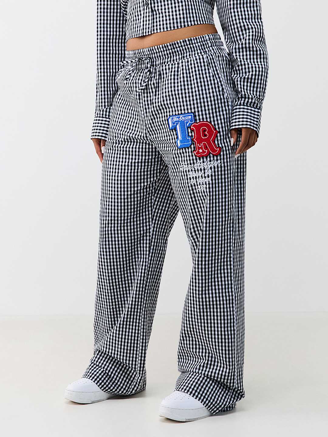 PATCH GINGHAM LOUNGE PANT