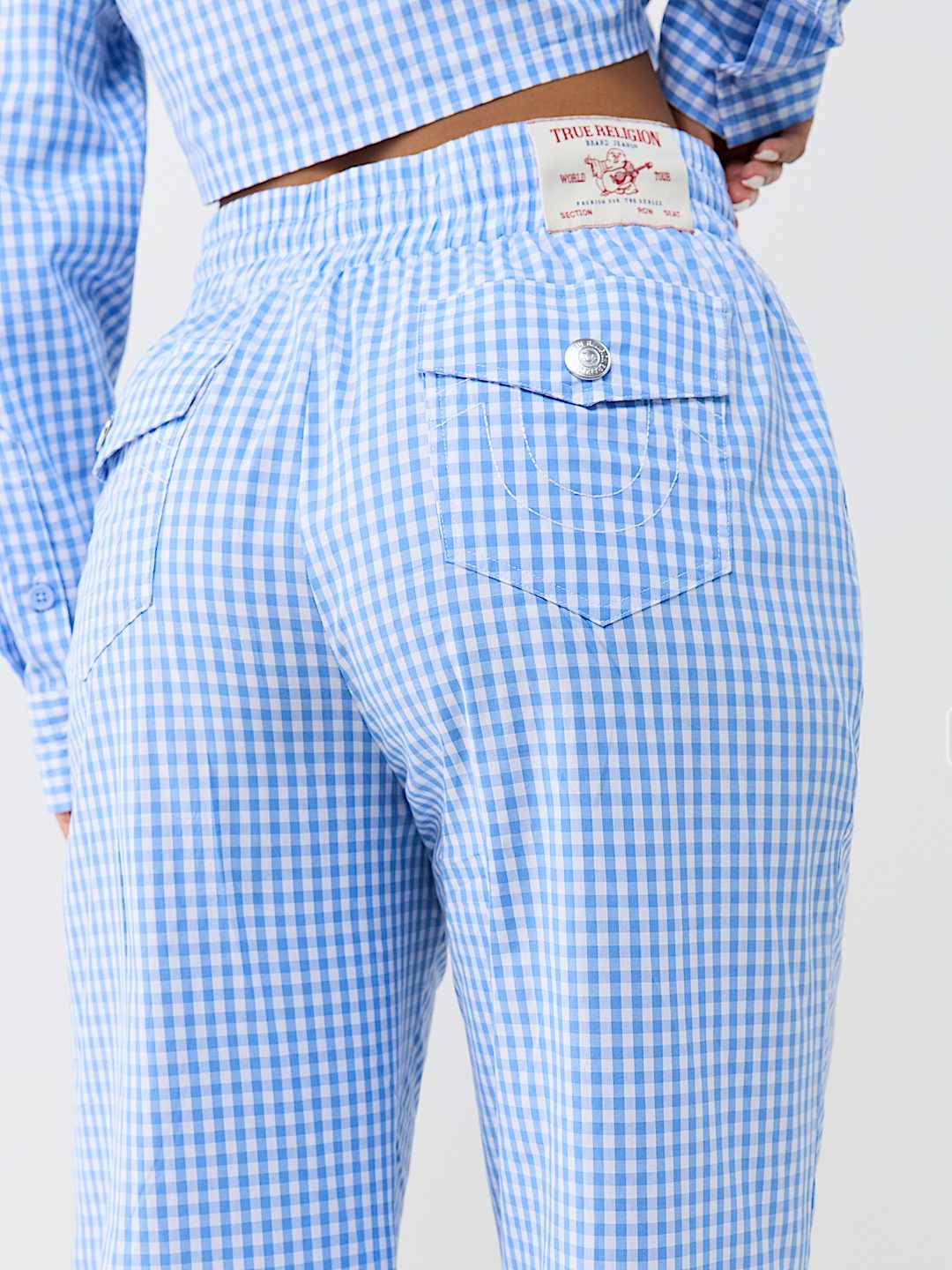 PATCH GINGHAM LOUNGE PANT