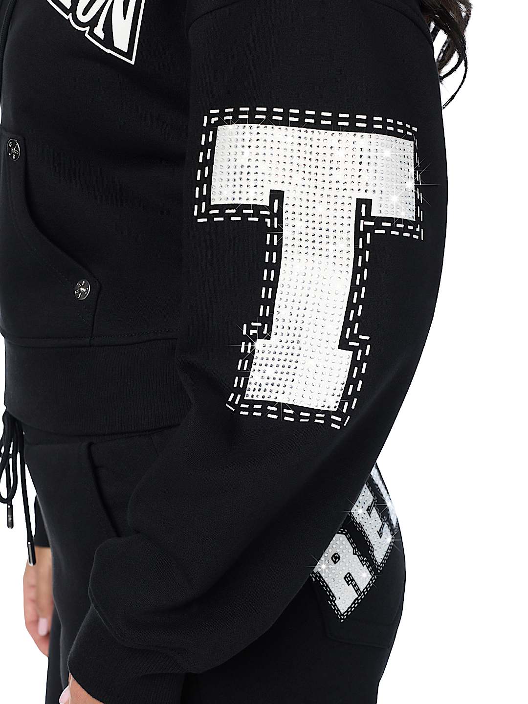 CRYSTAL RELAXED ZIP-UP HOODIE
