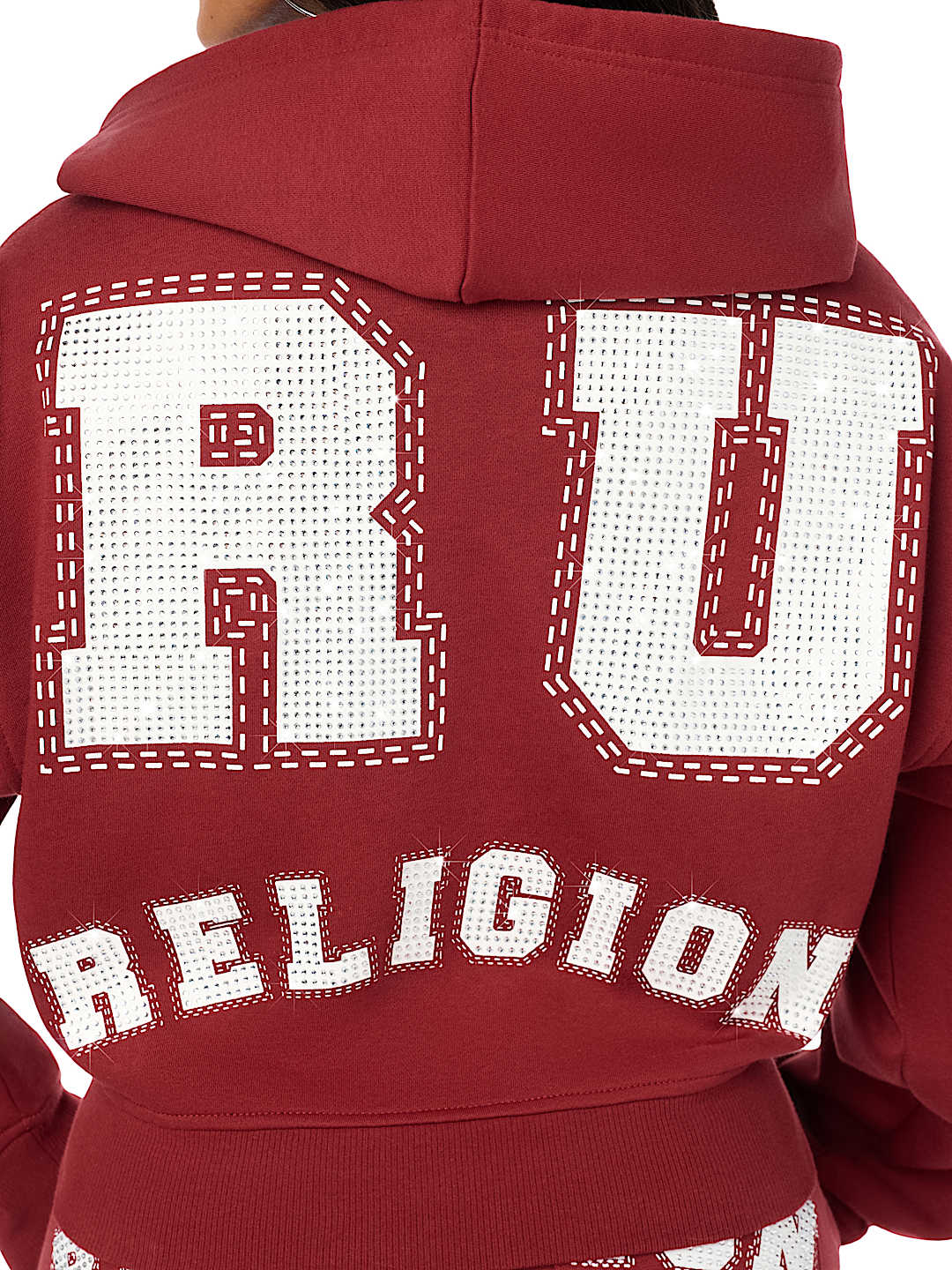 CRYSTAL RELAXED ZIP-UP HOODIE