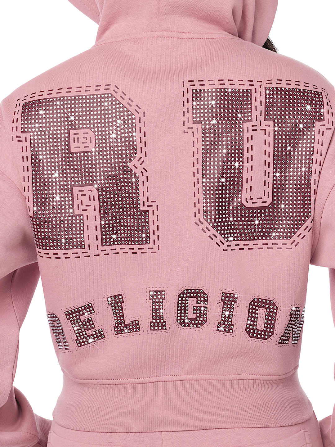 CRYSTAL RELAXED ZIP-UP HOODIE