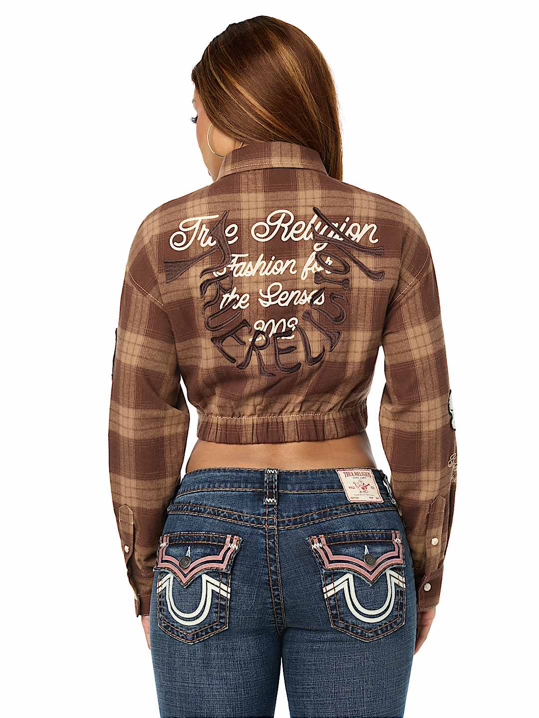 BIG T VARSITY PATCH PLAID SHIRT