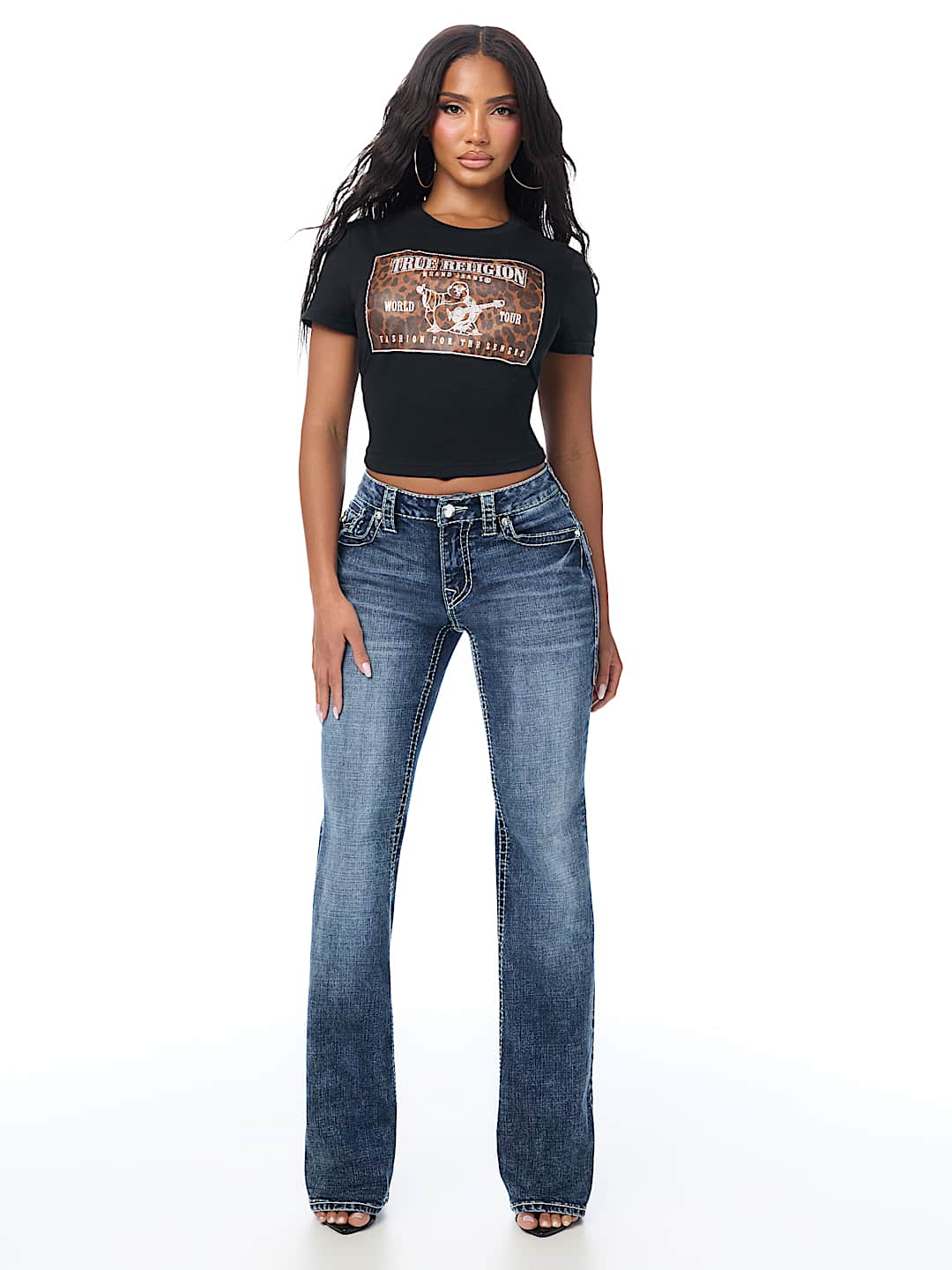 CRYSTAL WORLD TOUR LEOPARD BABY TEE