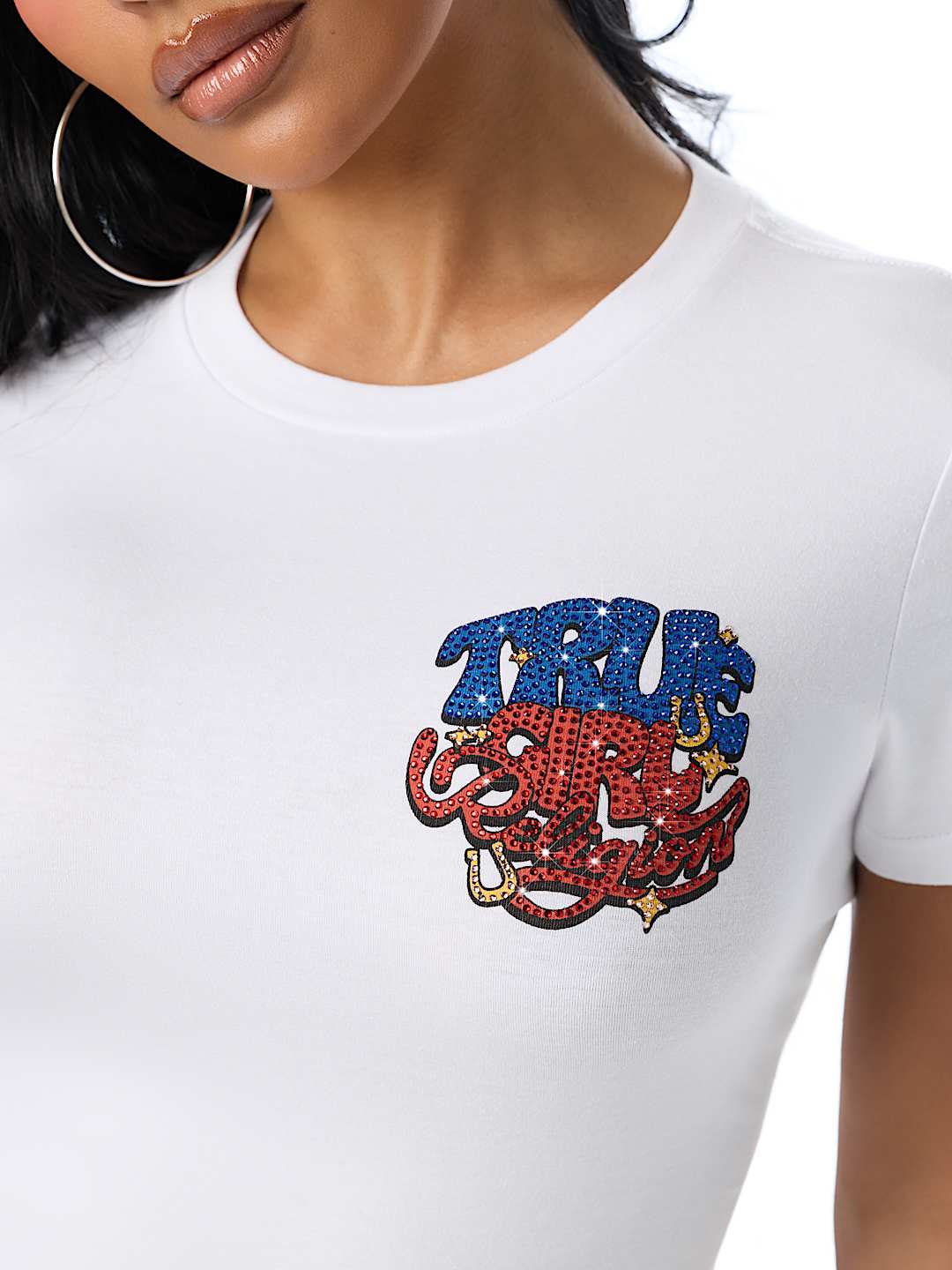 CRYSTAL TRUE GALS BABY TEE