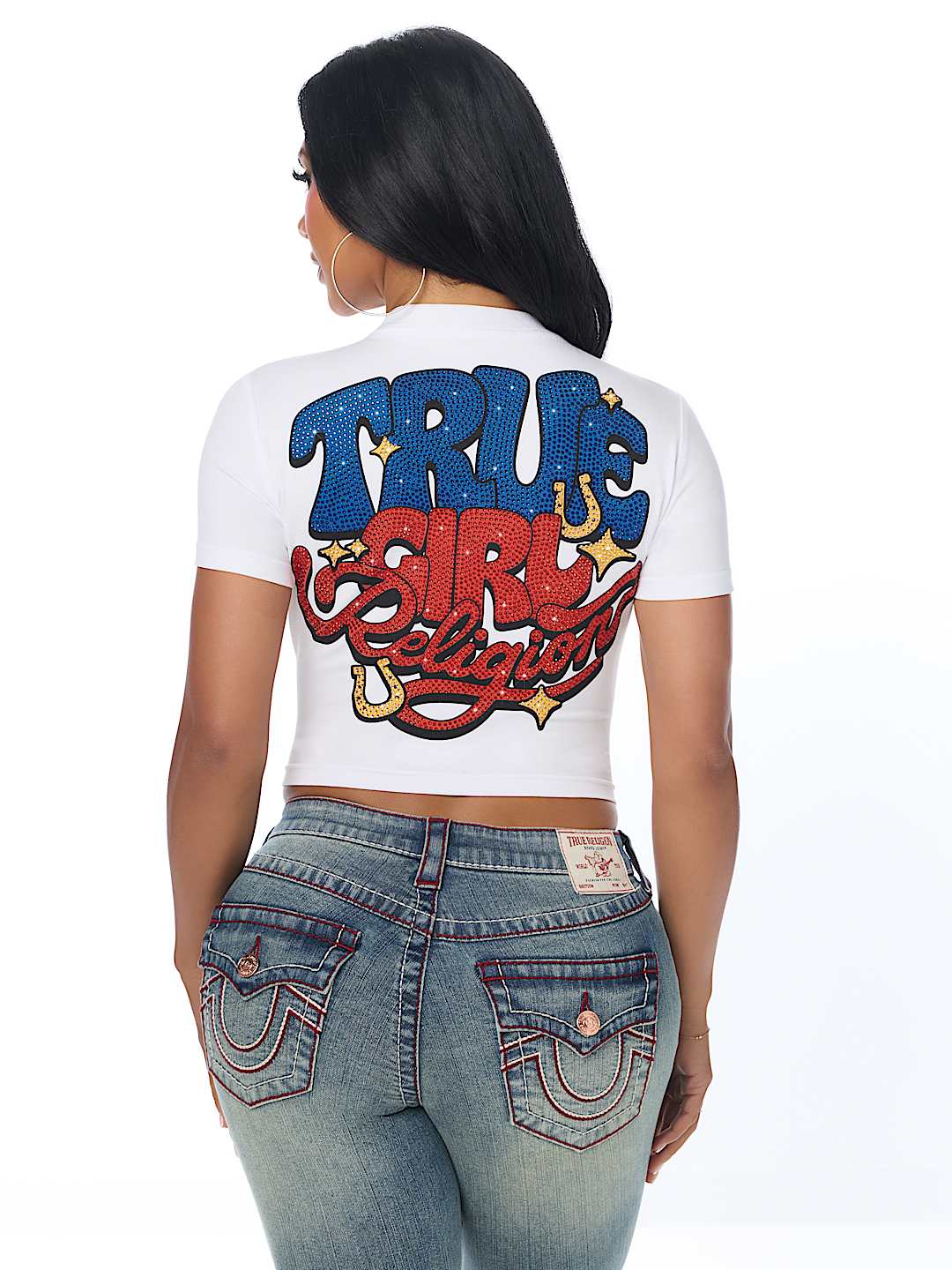 CRYSTAL TRUE GALS BABY TEE