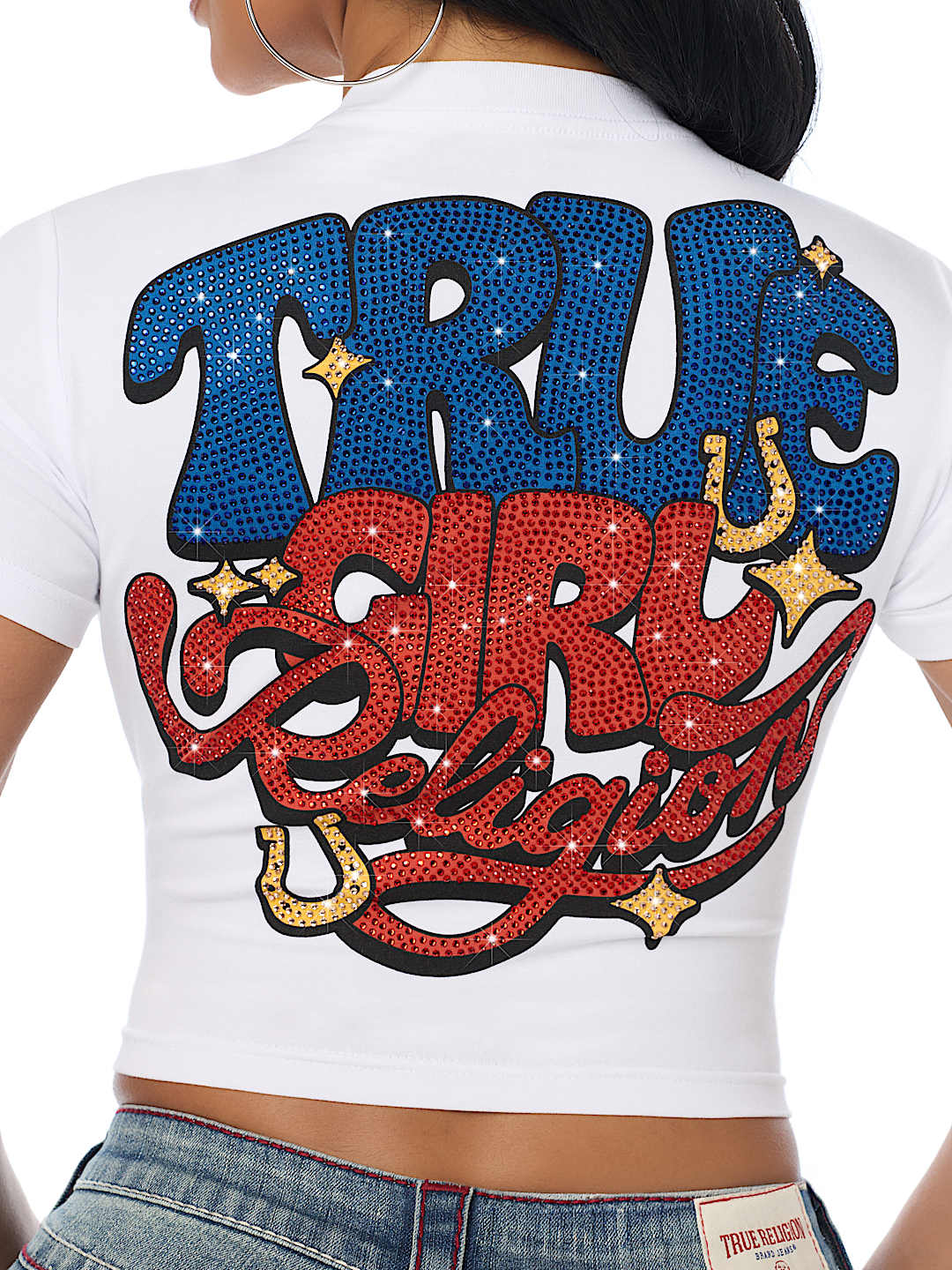 CRYSTAL TRUE GALS BABY TEE
