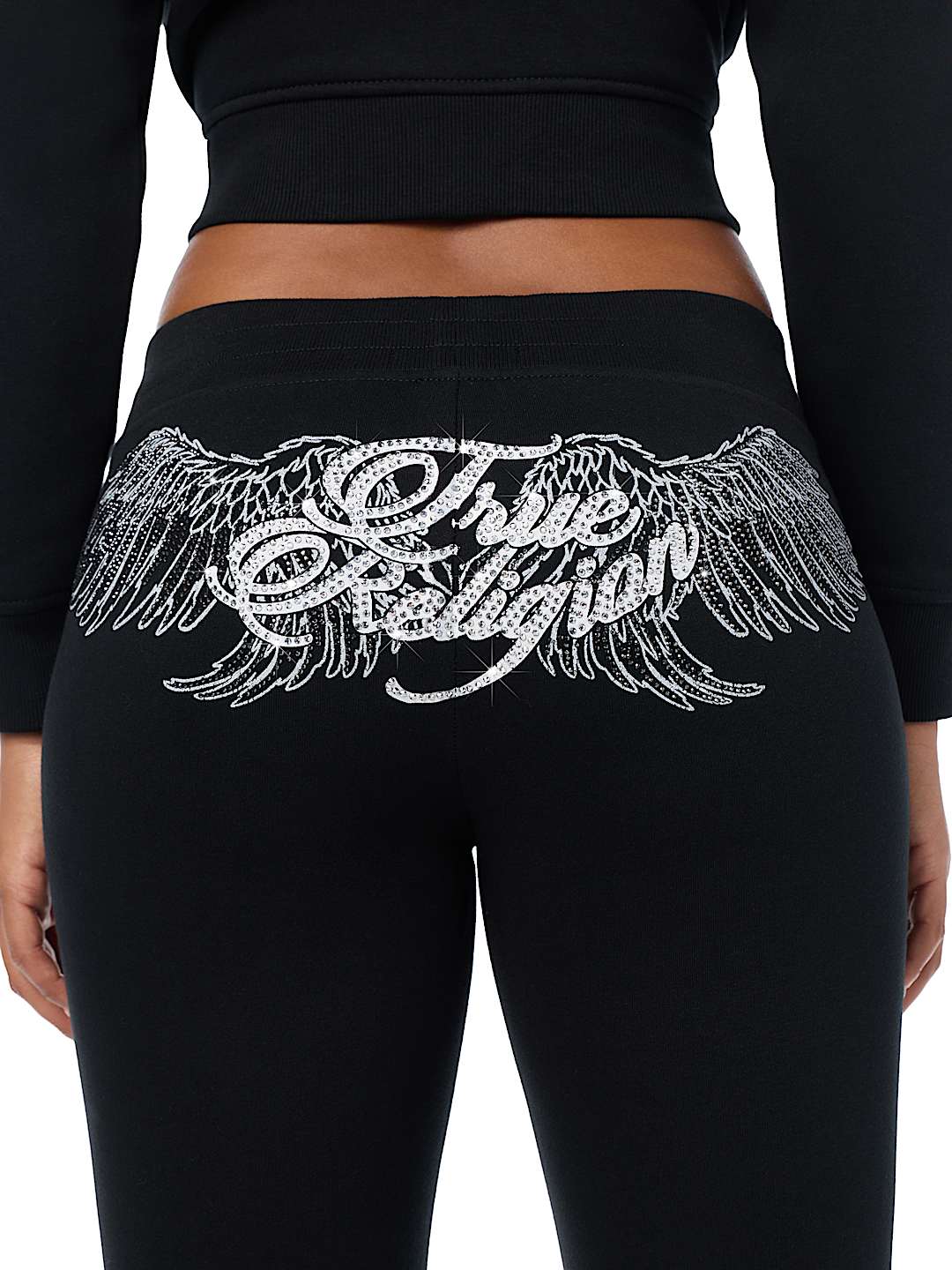 CRYSTAL MID RISE BOOTCUT SWEATPANT