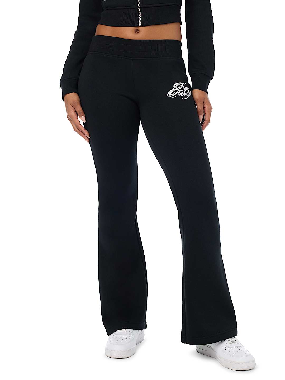CRYSTAL MID RISE BOOTCUT SWEATPANT