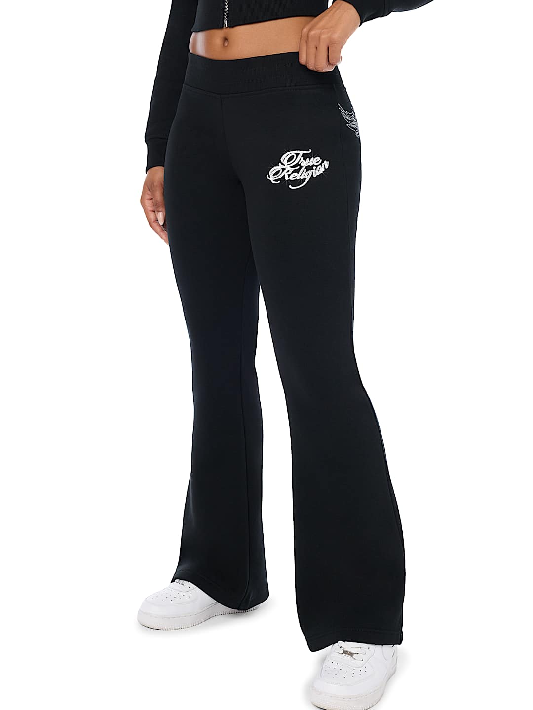 CRYSTAL MID RISE BOOTCUT SWEATPANT