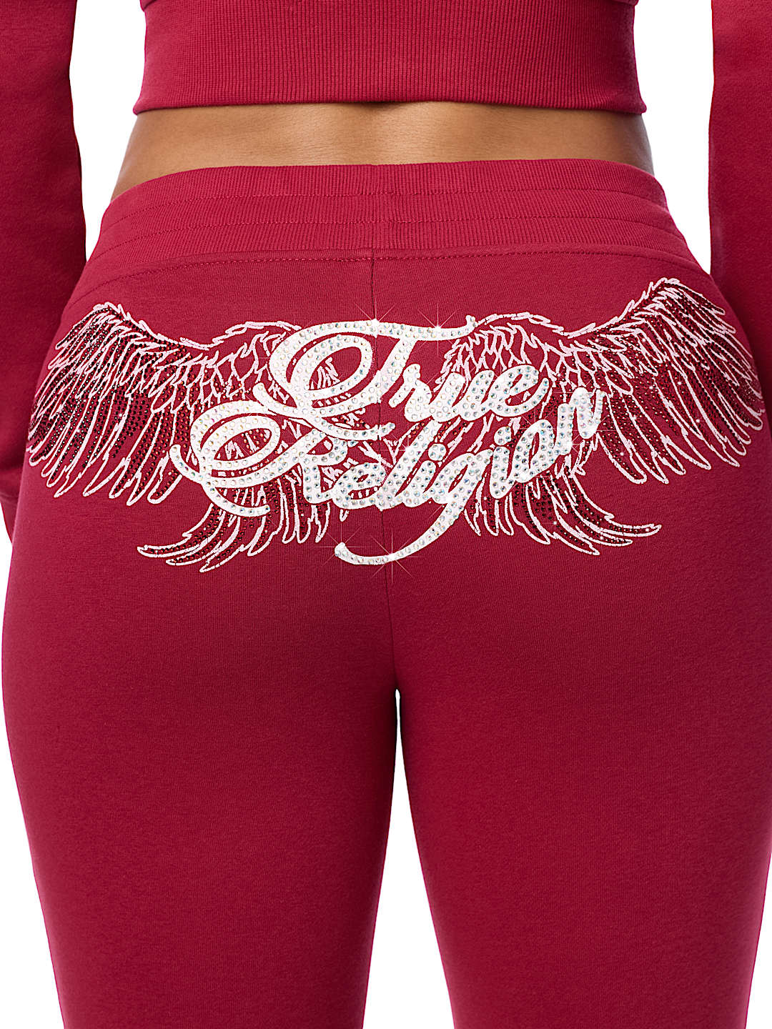 CRYSTAL MID RISE BOOTCUT SWEATPANT