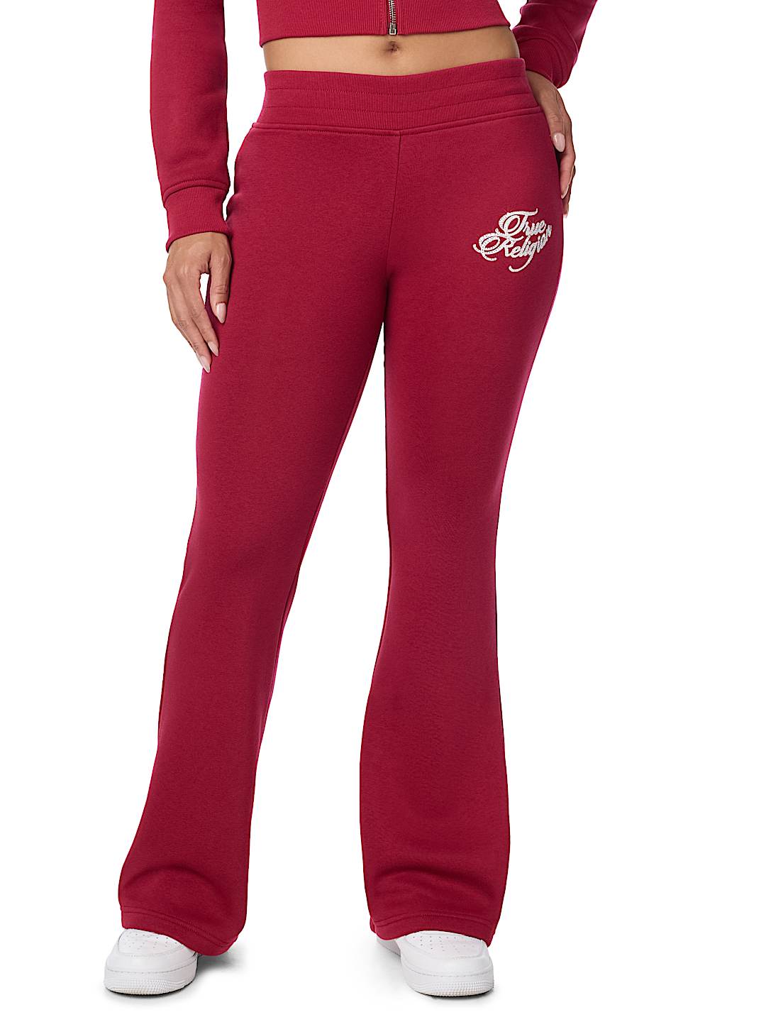 CRYSTAL MID RISE BOOTCUT SWEATPANT