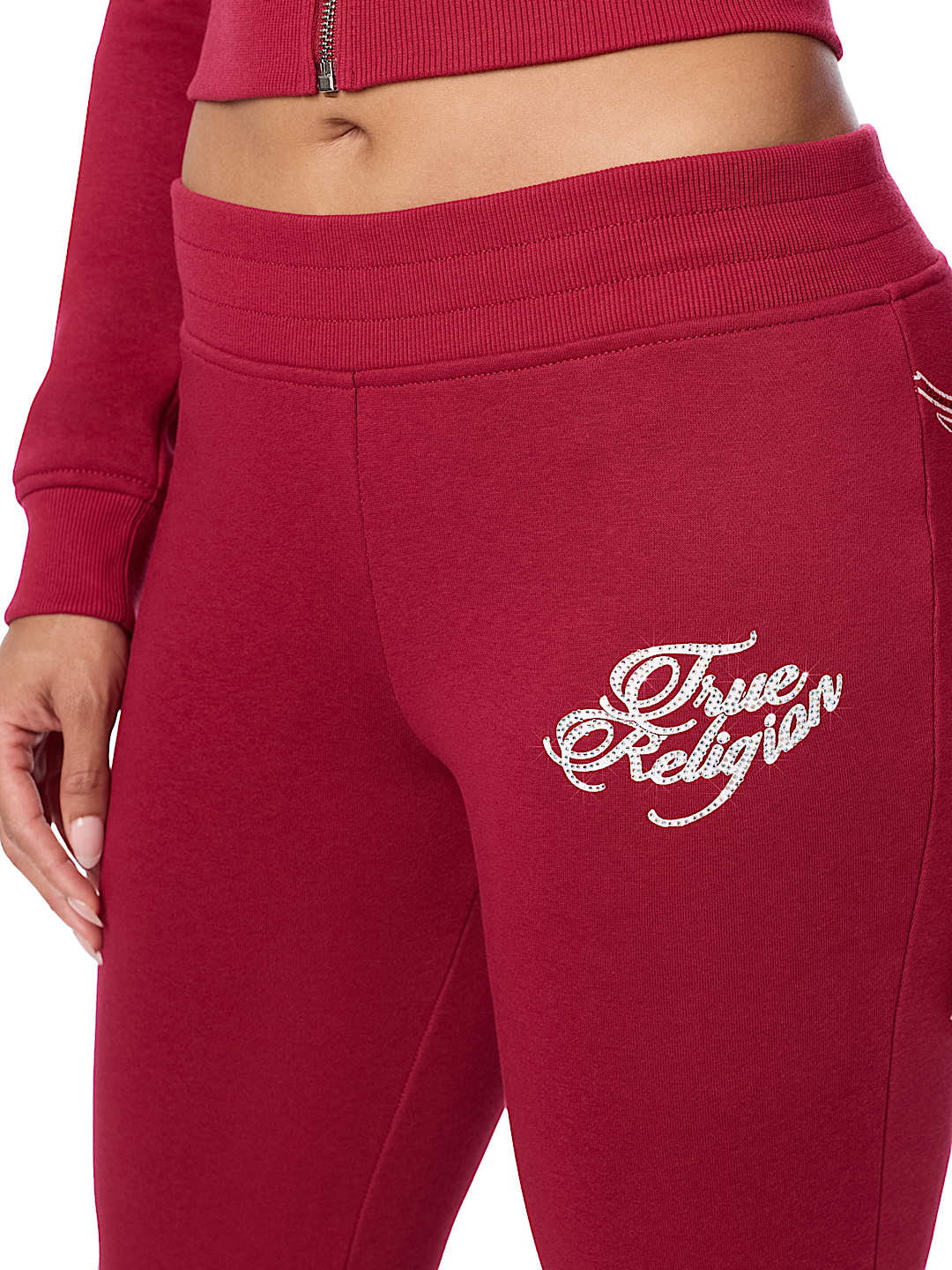 CRYSTAL MID RISE BOOTCUT SWEATPANT