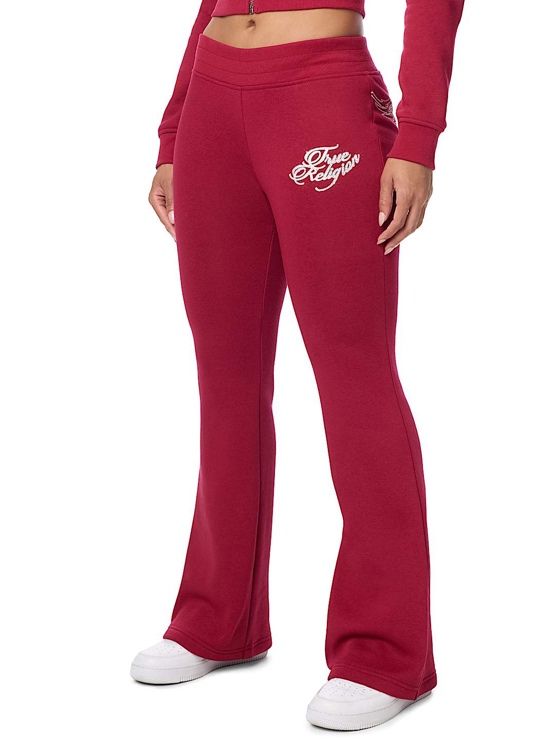 CRYSTAL MID RISE BOOTCUT SWEATPANT