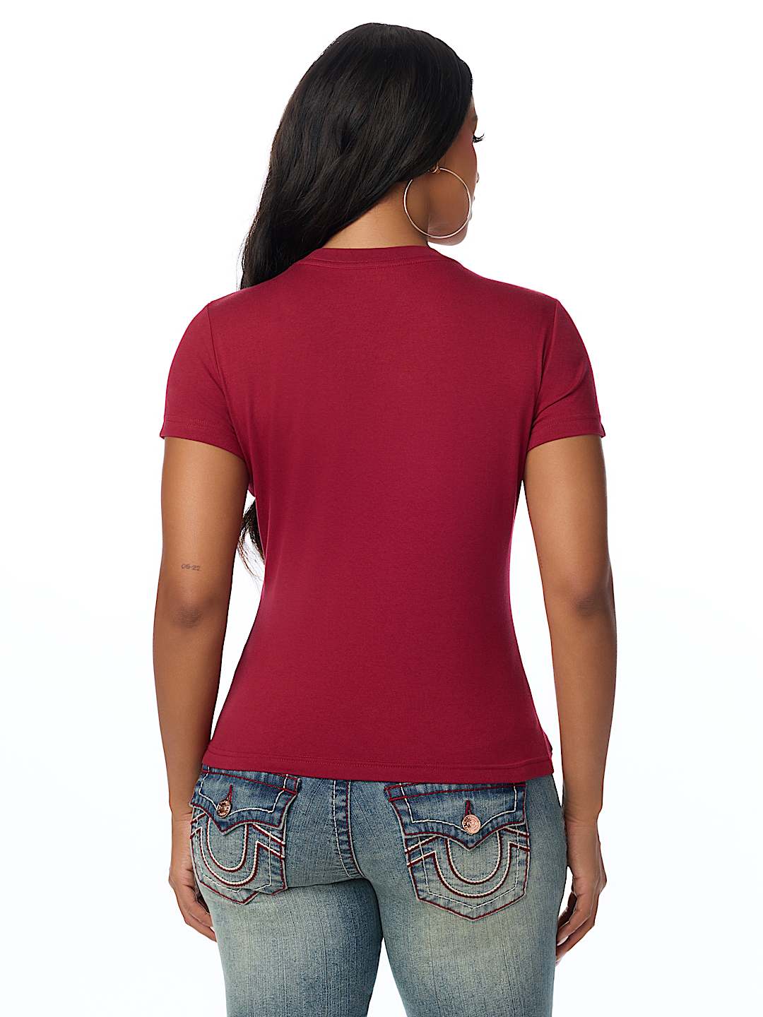 CRYSTAL HORSESHOE LOGO CREWNECK TEE