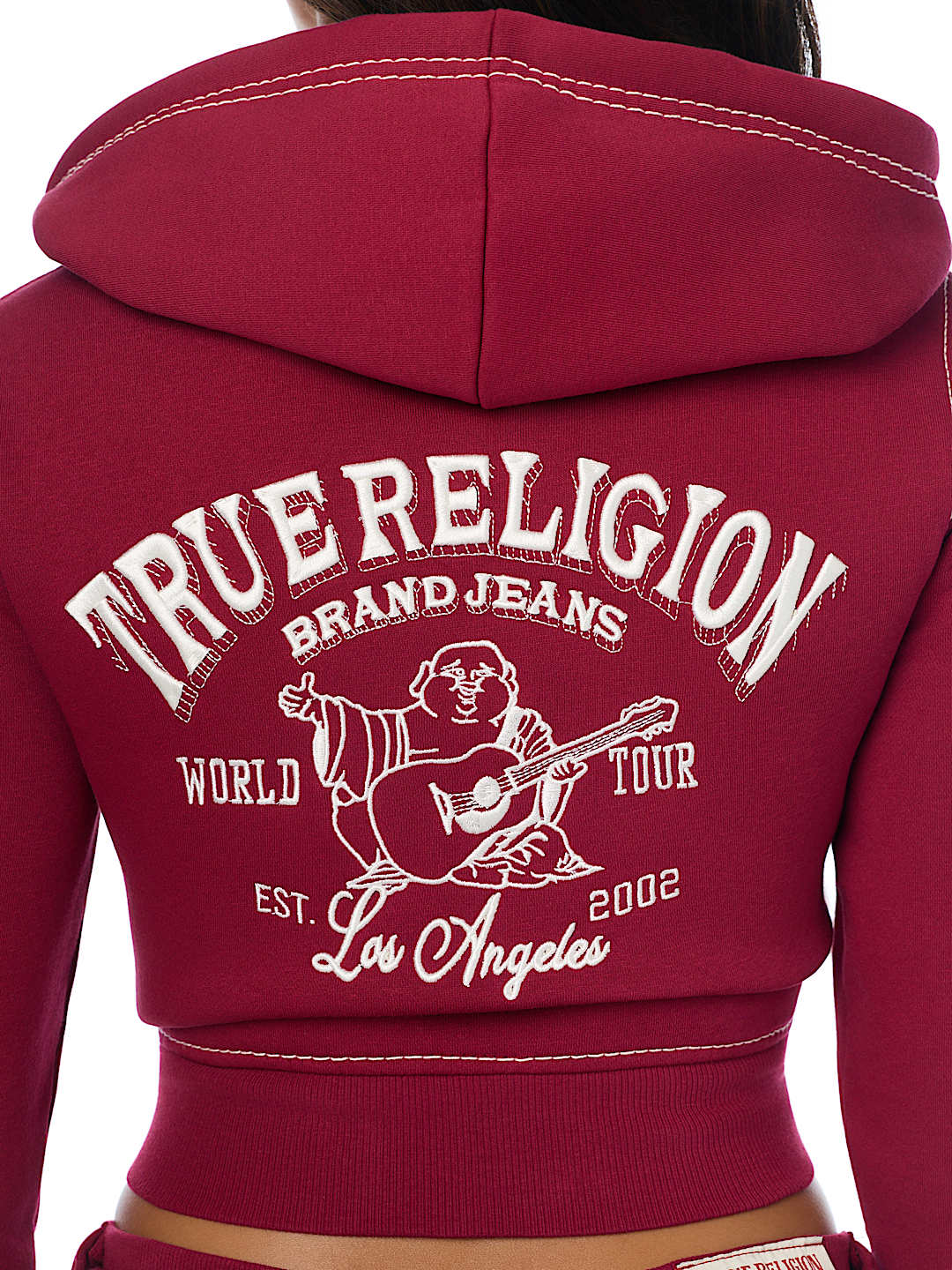 CRYSTAL BUDDHA BIG T SHRUNKEN ZIP HOODIE