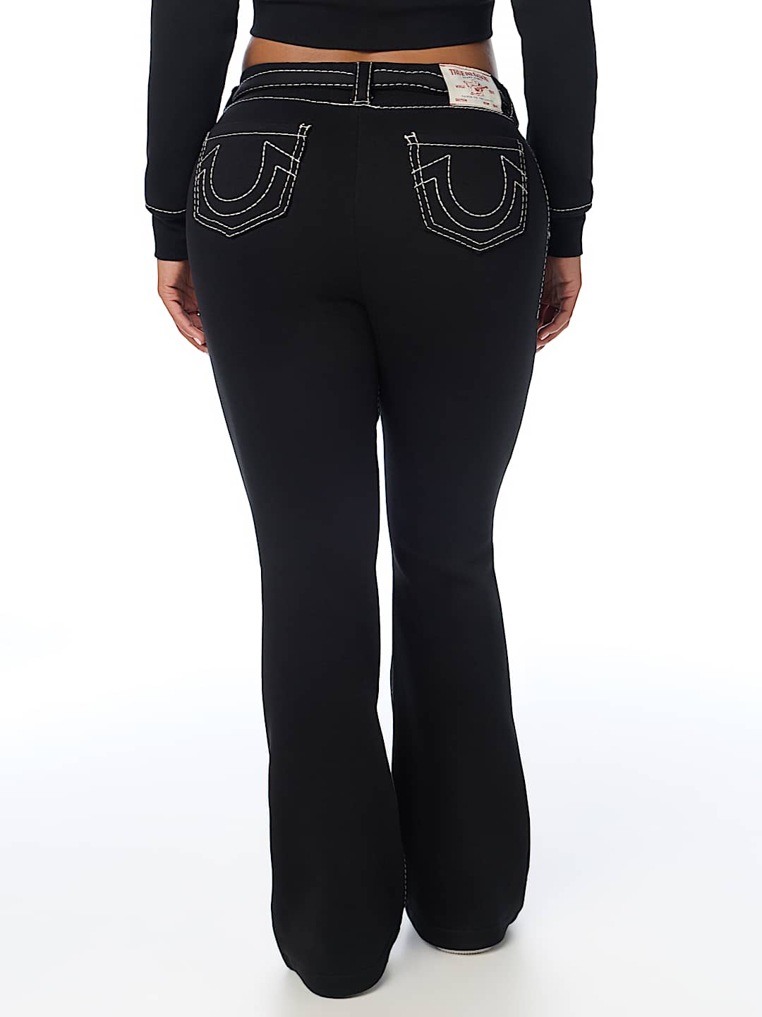 CRYSTAL BIG T FRONT TIE BOOTCUT SWEATPANT