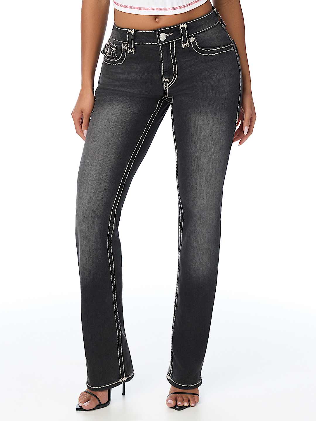 BILLIE MID RISE SUPER T FLAP STRAIGHT JEAN