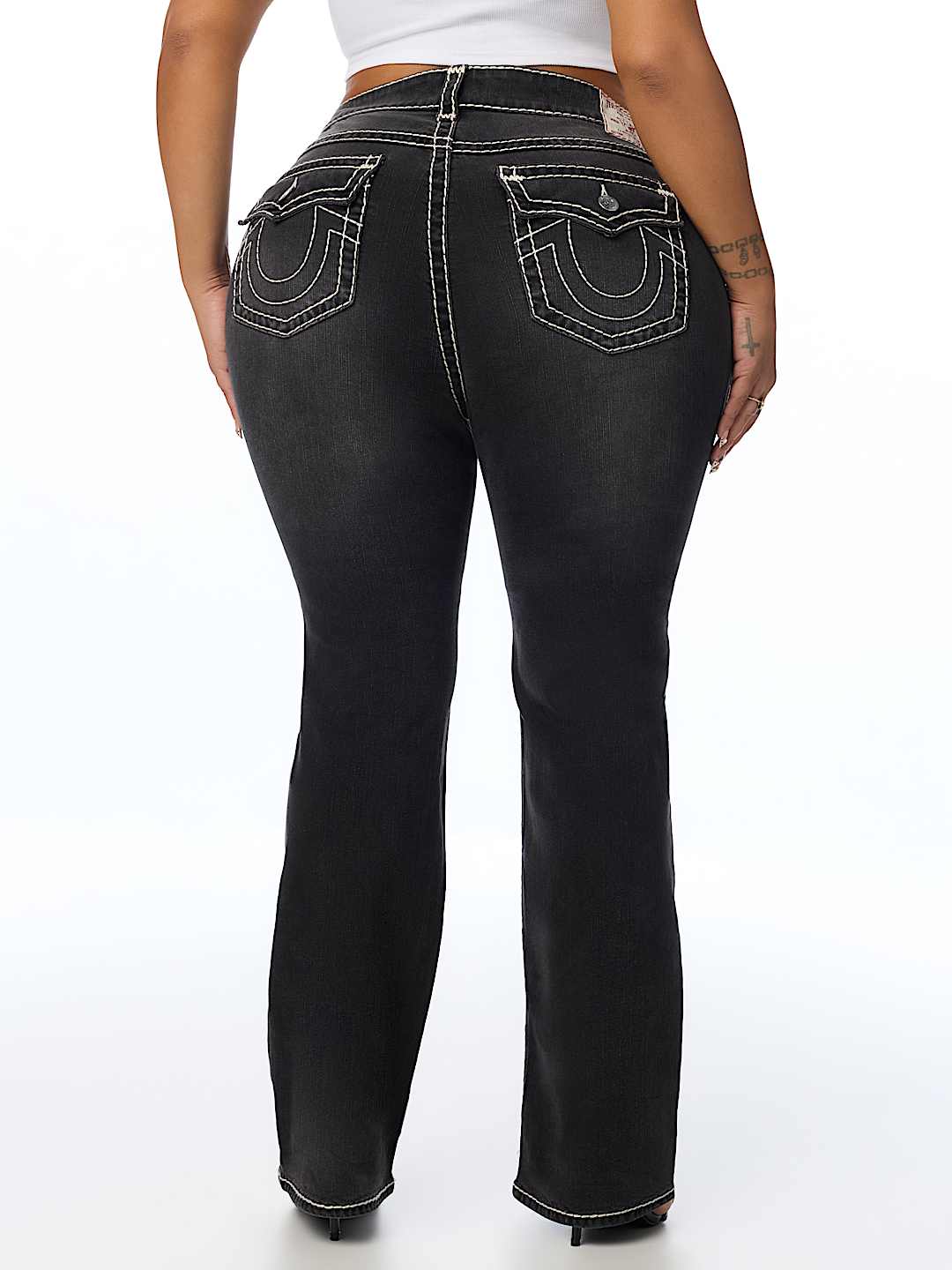 PLUS BILLIE MID RISE SUPER T FLAP STRAIGHT JEAN
